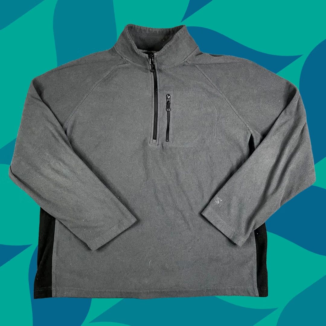 Starter Starter Sweatshirt Pullover XL Mens Gray 1/4 Zip Warm Athletic Outdoor Fleece Size US XL / EU 56 / 4 - 1 Thumbnail