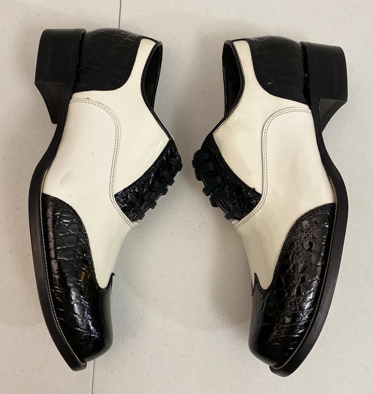 Dsquared2 Dsquared2 🇮🇹 Croc stampo/Patent Spectator Brogue oxford 7 NEW Size US 7 / EU 40 - 4 Thumbnail
