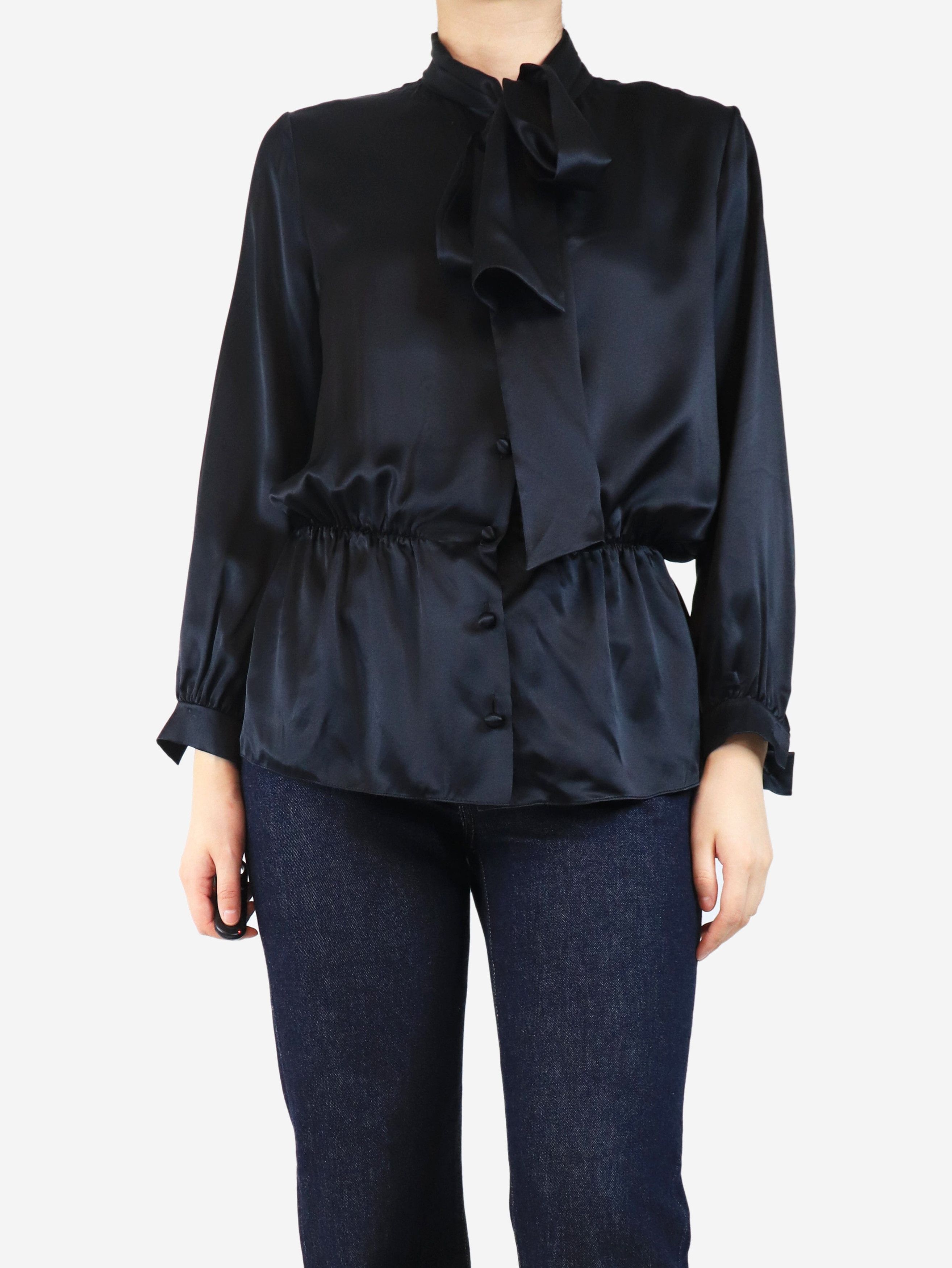 Balenciaga Black silk blouse - UK 12 Size M / US 6-8 / IT 42-44 - 1 Thumbnail