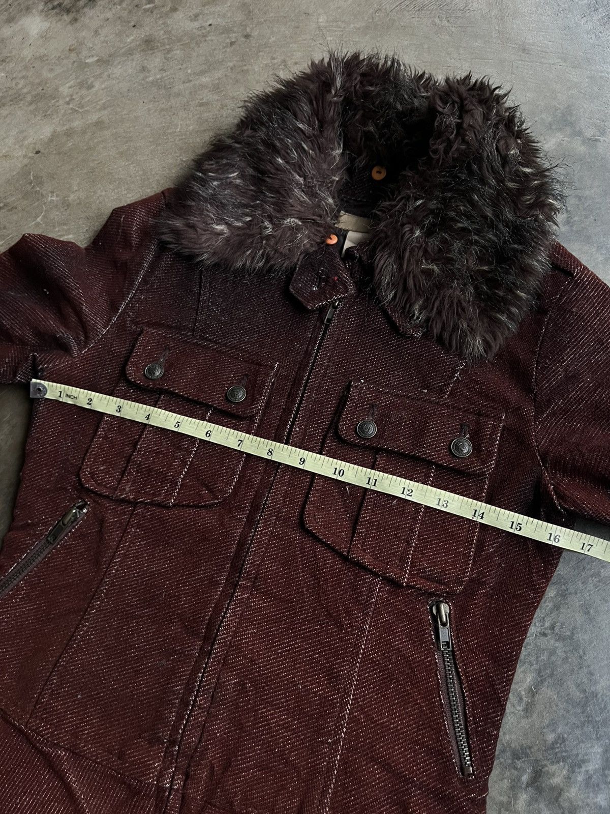 14th Addiction 2000s JAPANESE AMANG FUR JACKET CORDUROY BONDAGE GOTHIC VKEI Size US S / EU 44-46 / 1 - 15 Thumbnail