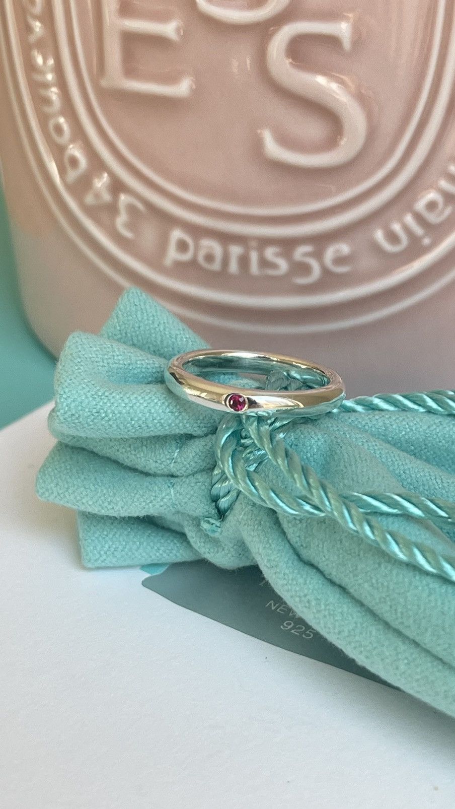 Tiffany & Co. Tiffany & Co. Elsa Peretti Ruby Silver Stacking Band 5 $450 Size ONE SIZE - 1 Thumbnail