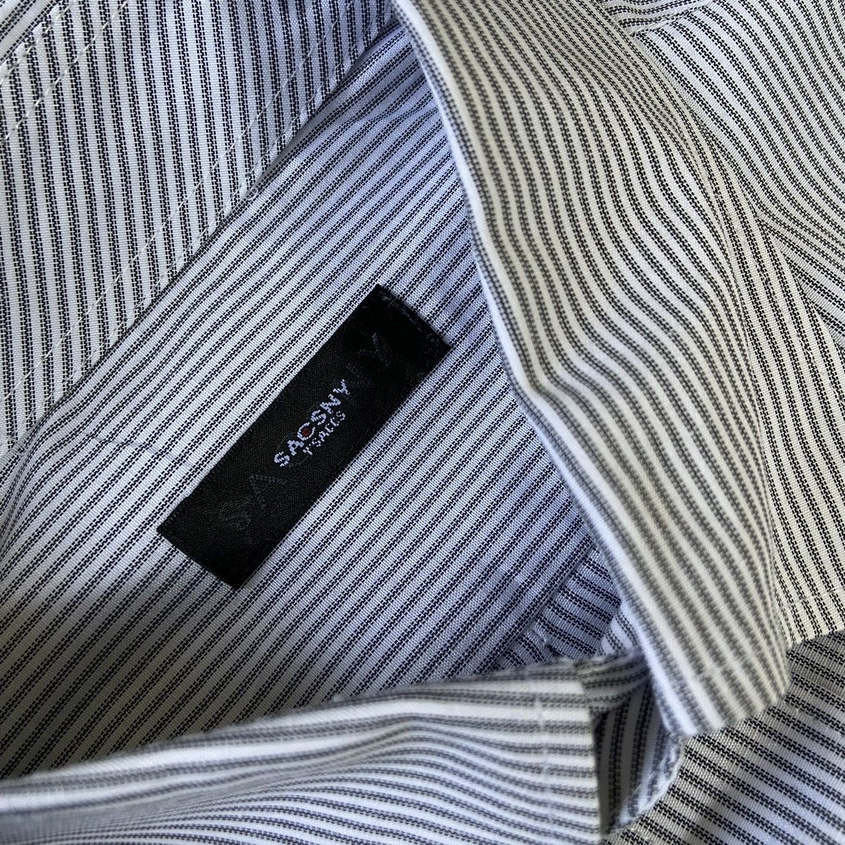 Yohji Yamamoto Sacsny by Yohji Yamamoto Stripe Long Sleeve Button Up Shirt Size US XL / EU 56 / 4 - 3 Thumbnail