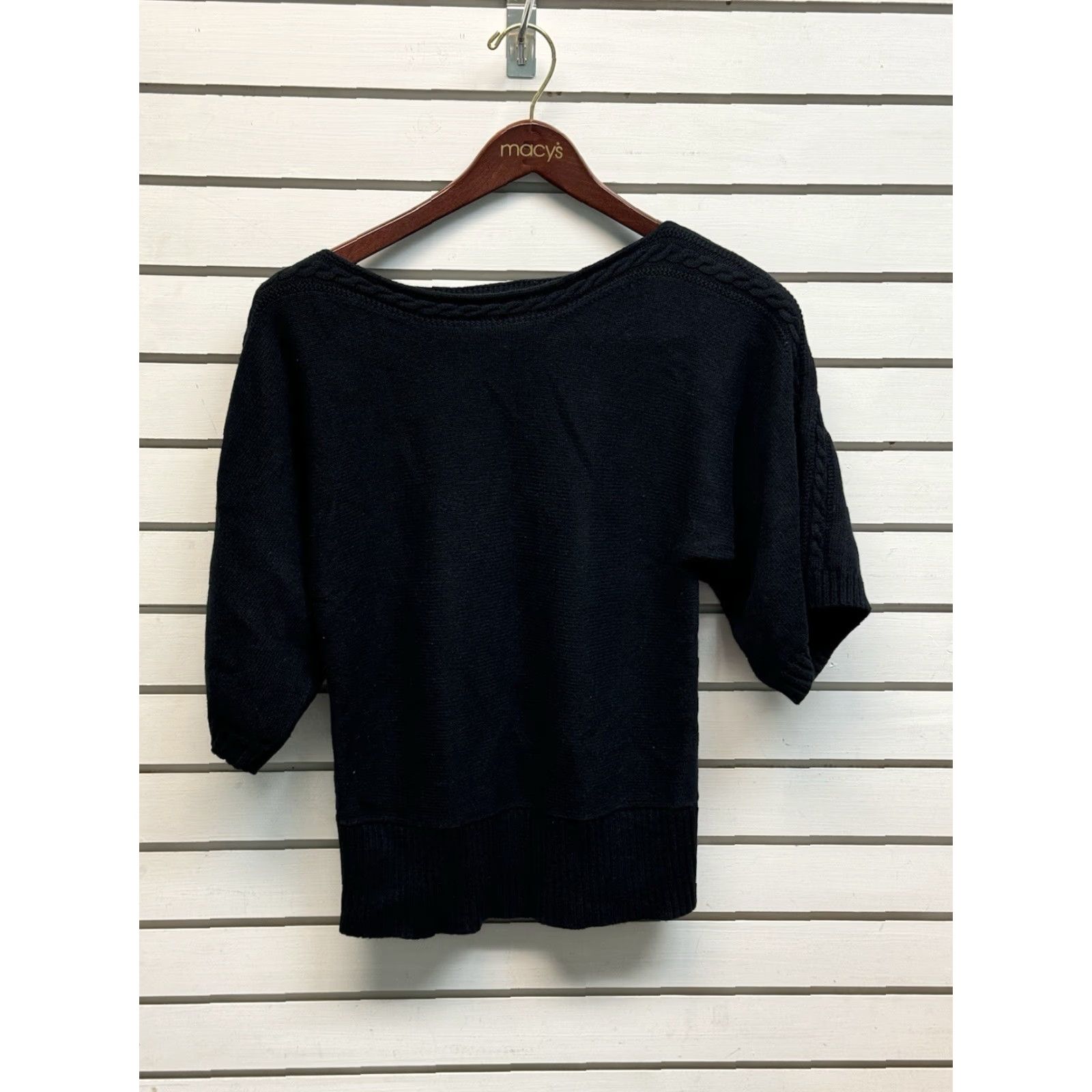 Michael Kors Michael Kors Sweater Womens Large Dark Academia Witchy Kimono Sleeve Classic Pullover Knit Black Short Sleeve Crew Neck Mens? Wait no. Size L / US 10 / IT 46 - 3 Thumbnail