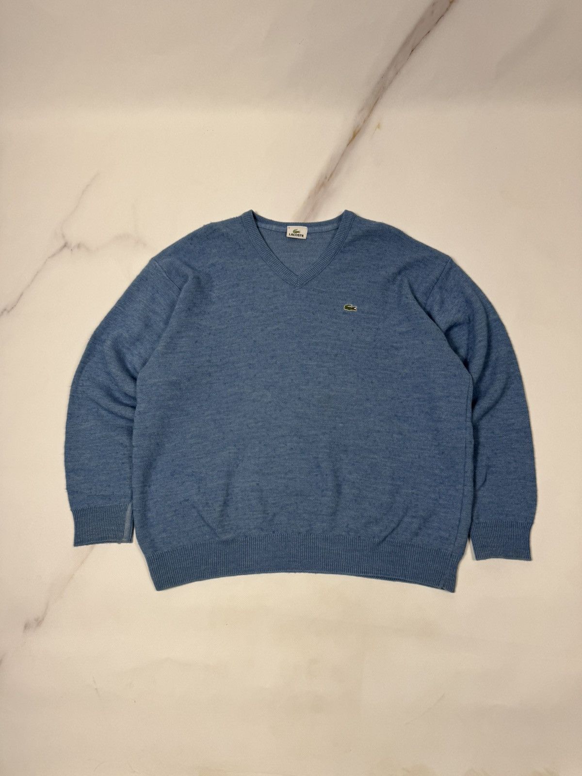 Lacoste Lacoste Vintage V-neck Sweater made in France Size US XL / EU 56 / 4 - 1 Thumbnail