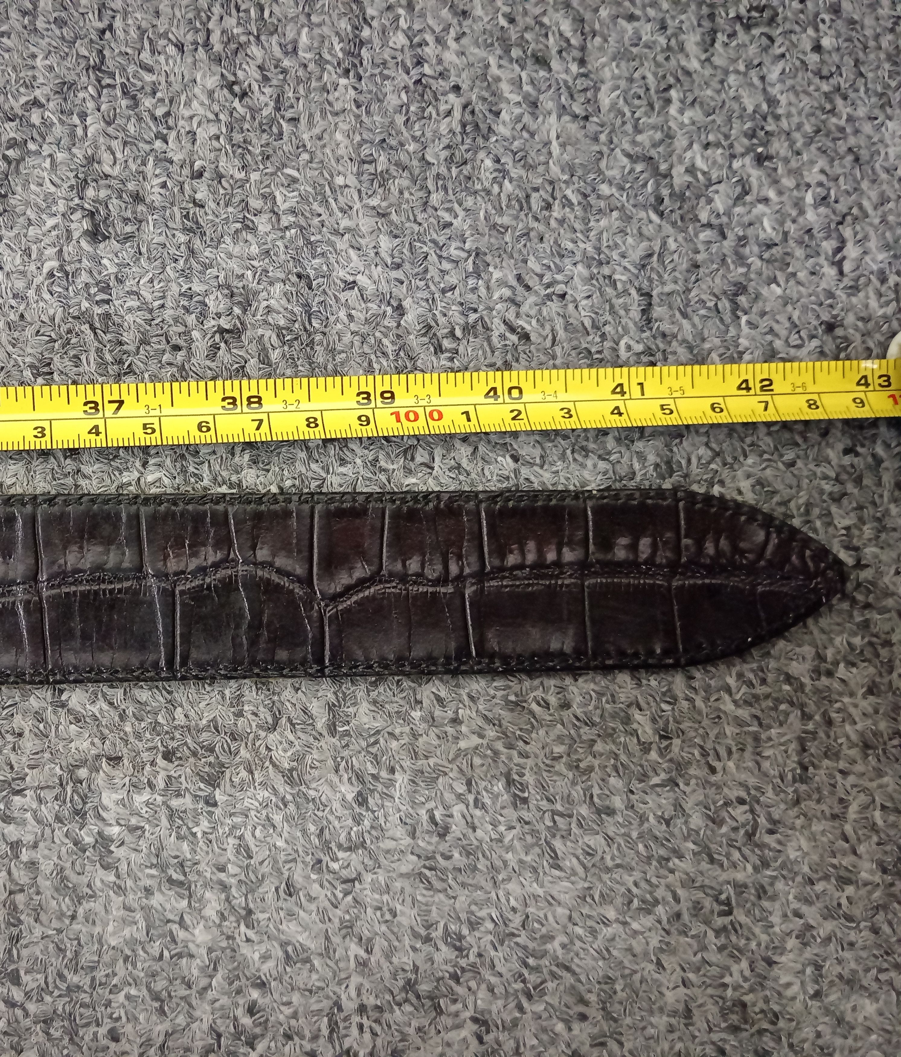 Other VINTAGE Andrea d'Amico Crocodile Leather Belt Black Italy Size 32 - 5 Thumbnail