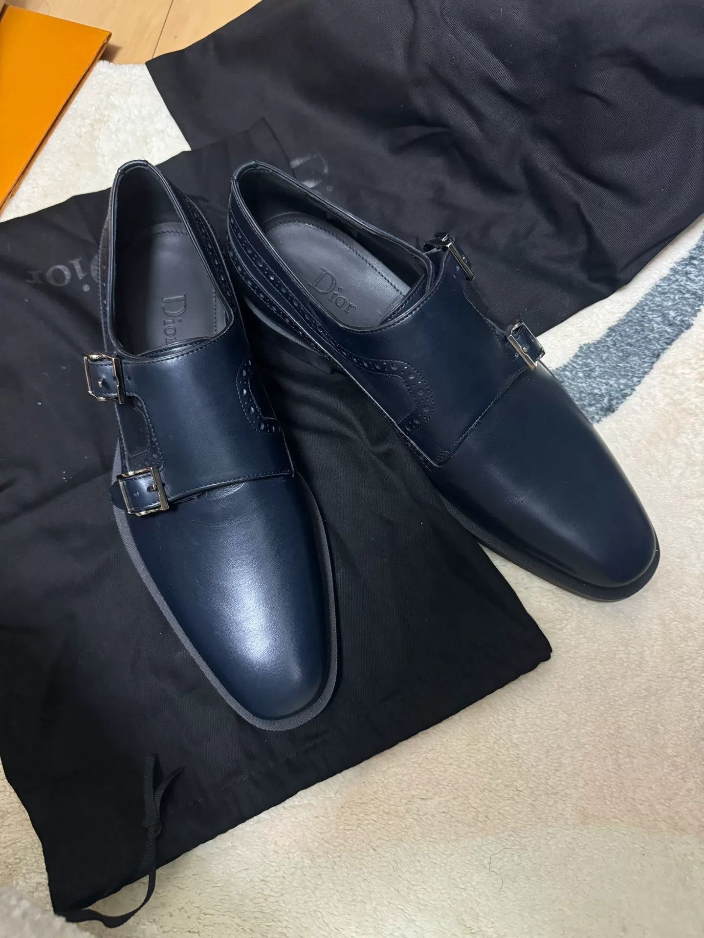Dior Diorhomme Men's Double Buckle Leather Shoes Size US 6 / EU 39 - 1 Thumbnail