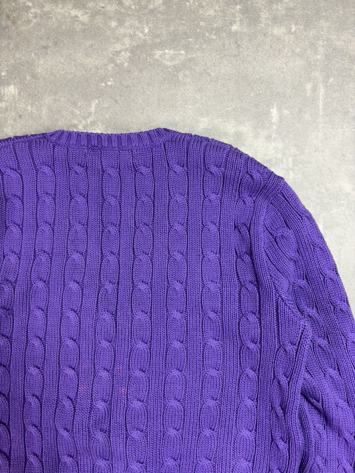 Polo Ralph Lauren Vintage Y2K V-Neck Ralph Lauren Sport Cable Knit Sweater L Size L / US 10 / IT 46 - 13 Thumbnail