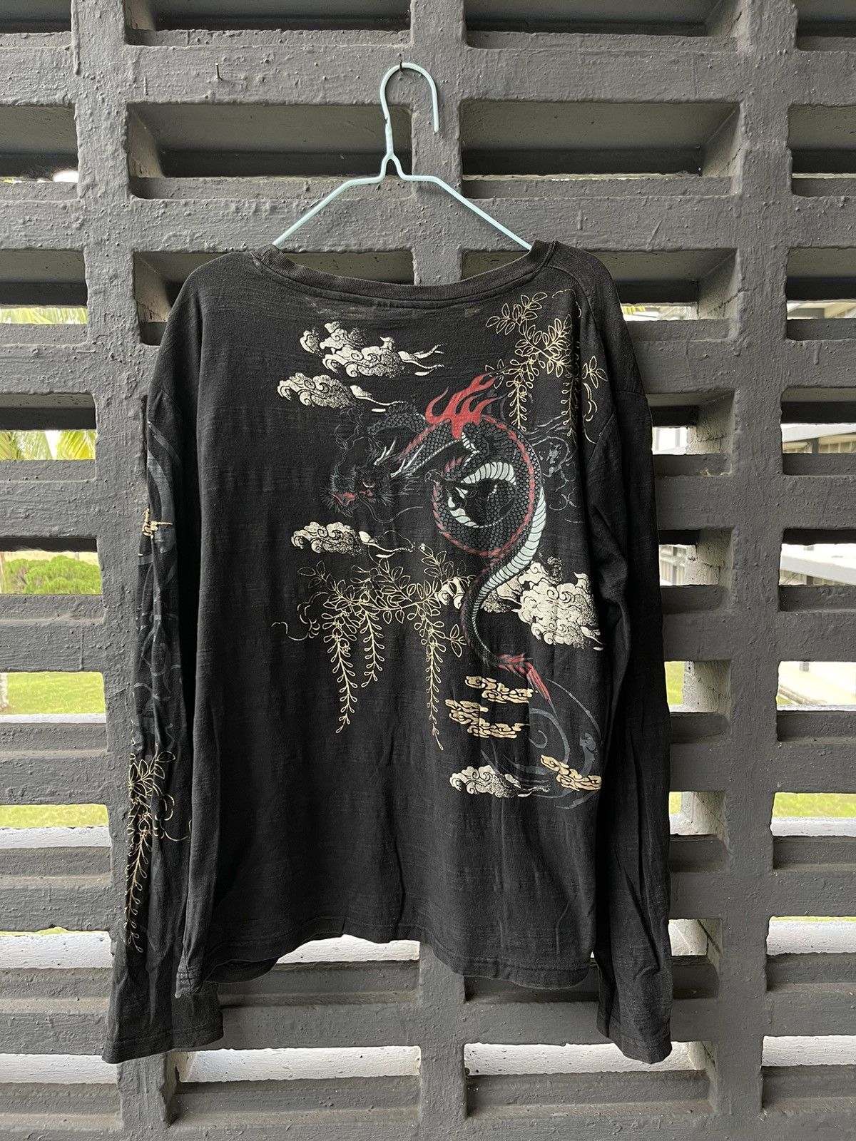 Japanese Brand Sukajan motif dragon long sleeve shirt Size US L / EU 52-54 / 3 - 2 Thumbnail