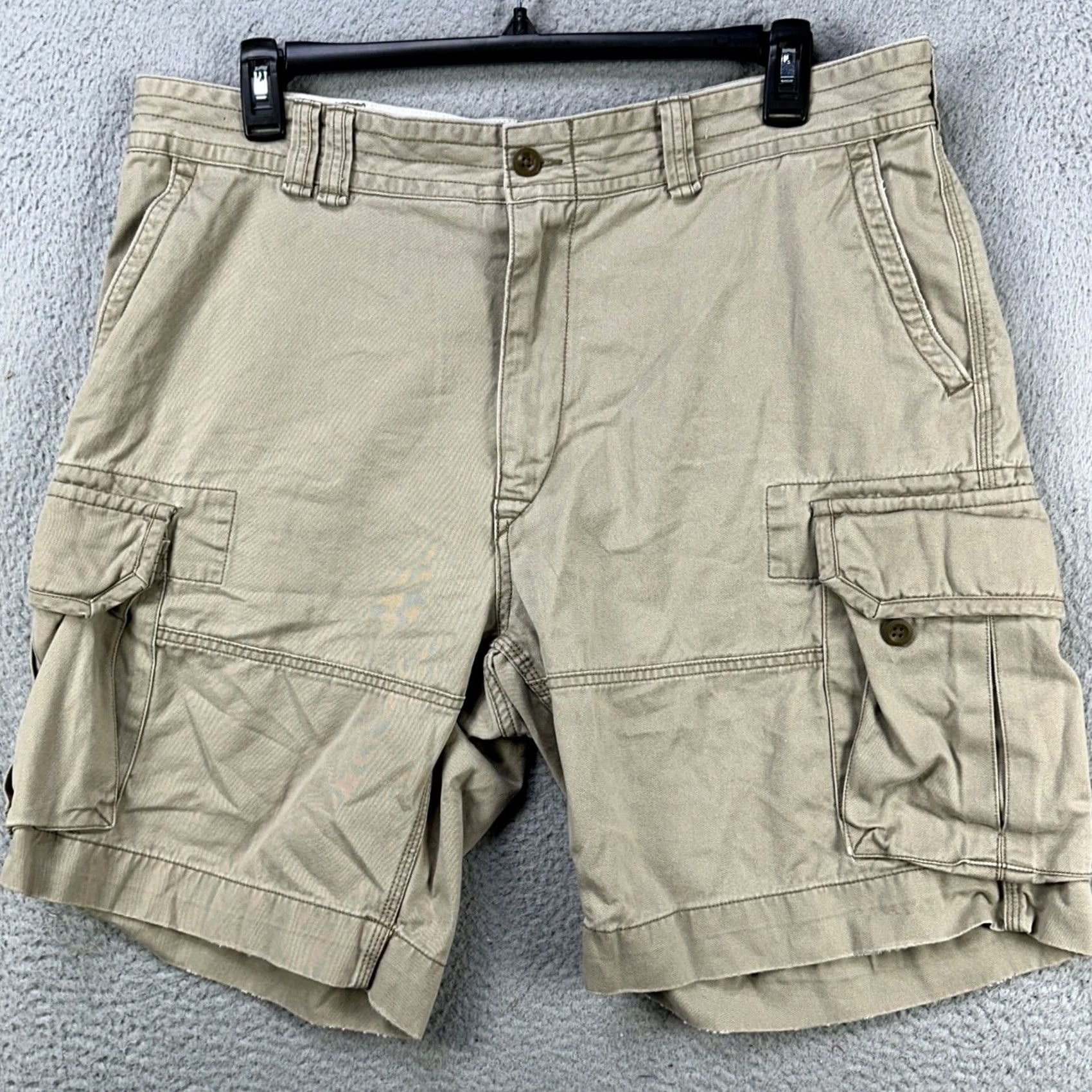 Polo Ralph Lauren Polo Ralph Lauren Shorts Cargo Mens 40 Beige Flat Front Pockets Chino Outdoor Casual Size US L / EU 52-54 / 3 - 2 Thumbnail