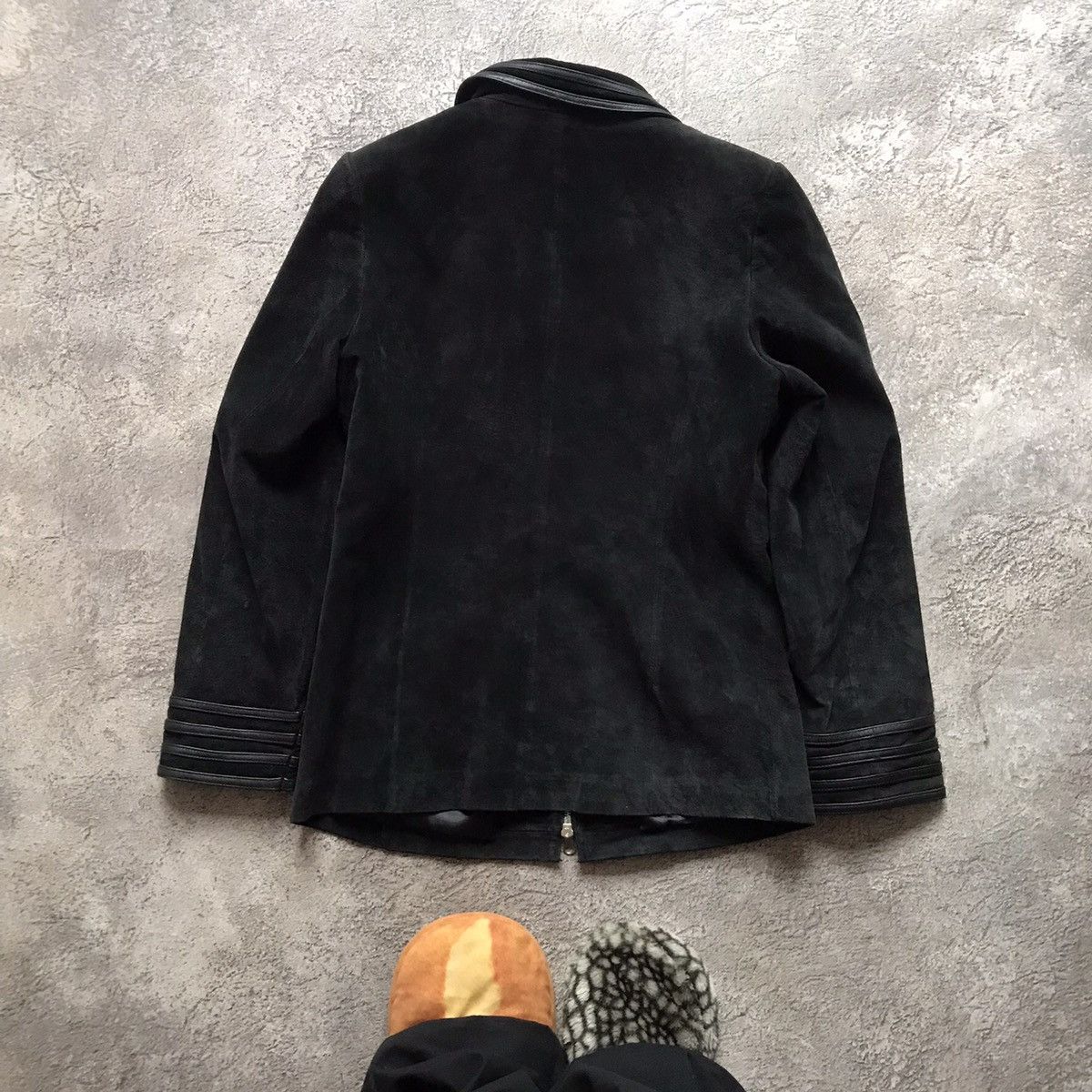 Vintage Vintage 90s Black Suede Jacket Streetwear Grunge Relaxed M Size M / US 6-8 / IT 42-44 - 6 Thumbnail