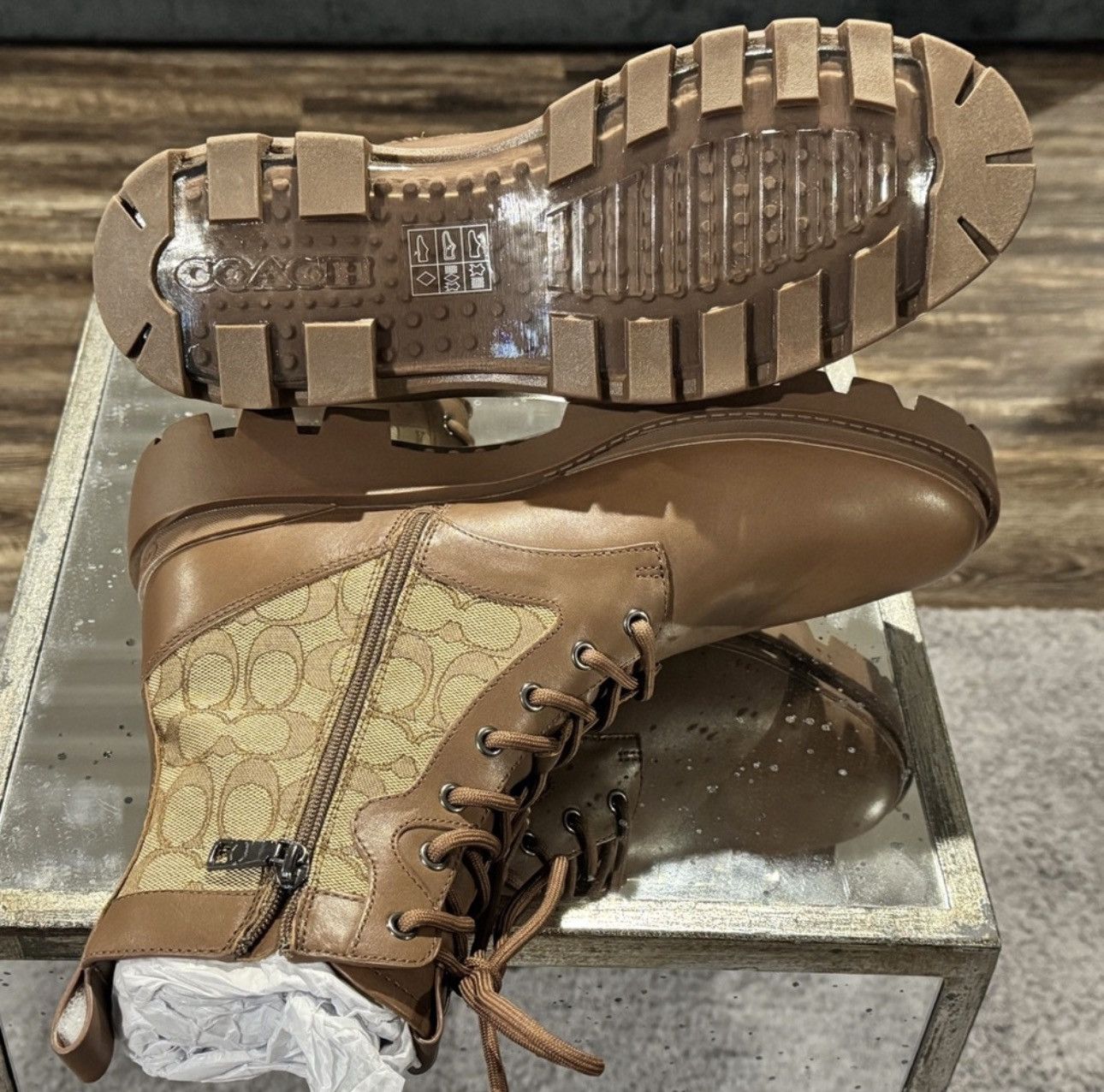 Coach Citysole Lace Up Boot In Signature Jacquard Size US 11 / EU 44 - 3 Thumbnail