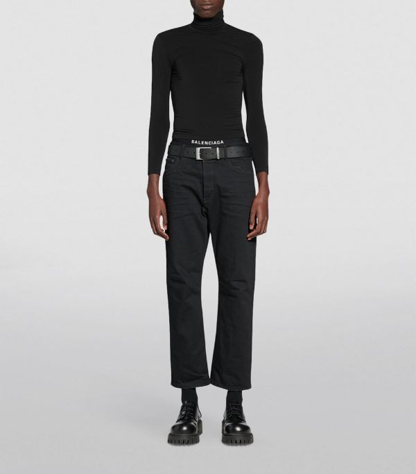 Balenciaga o1mt1gz1024 Slim Fit Denim Pants in Black Size US 26 / EU 42 - 2 Thumbnail