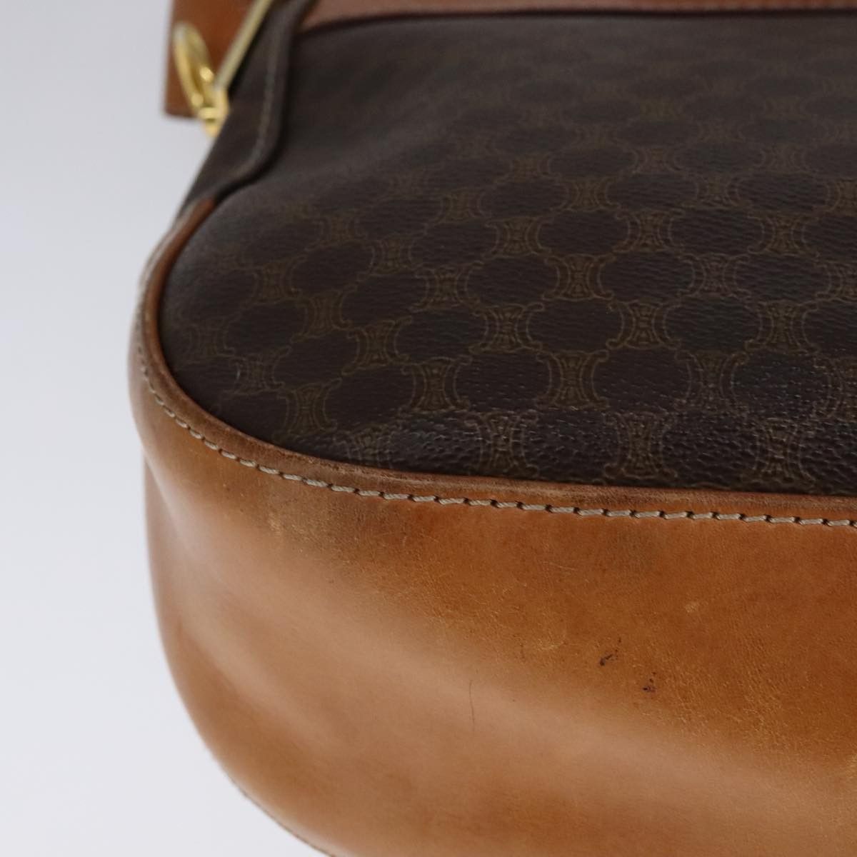 Celine CELINE Macadam Canvas Shoulder Bag Pvc Leather Gold Brown Size ONE SIZE - 16 Thumbnail