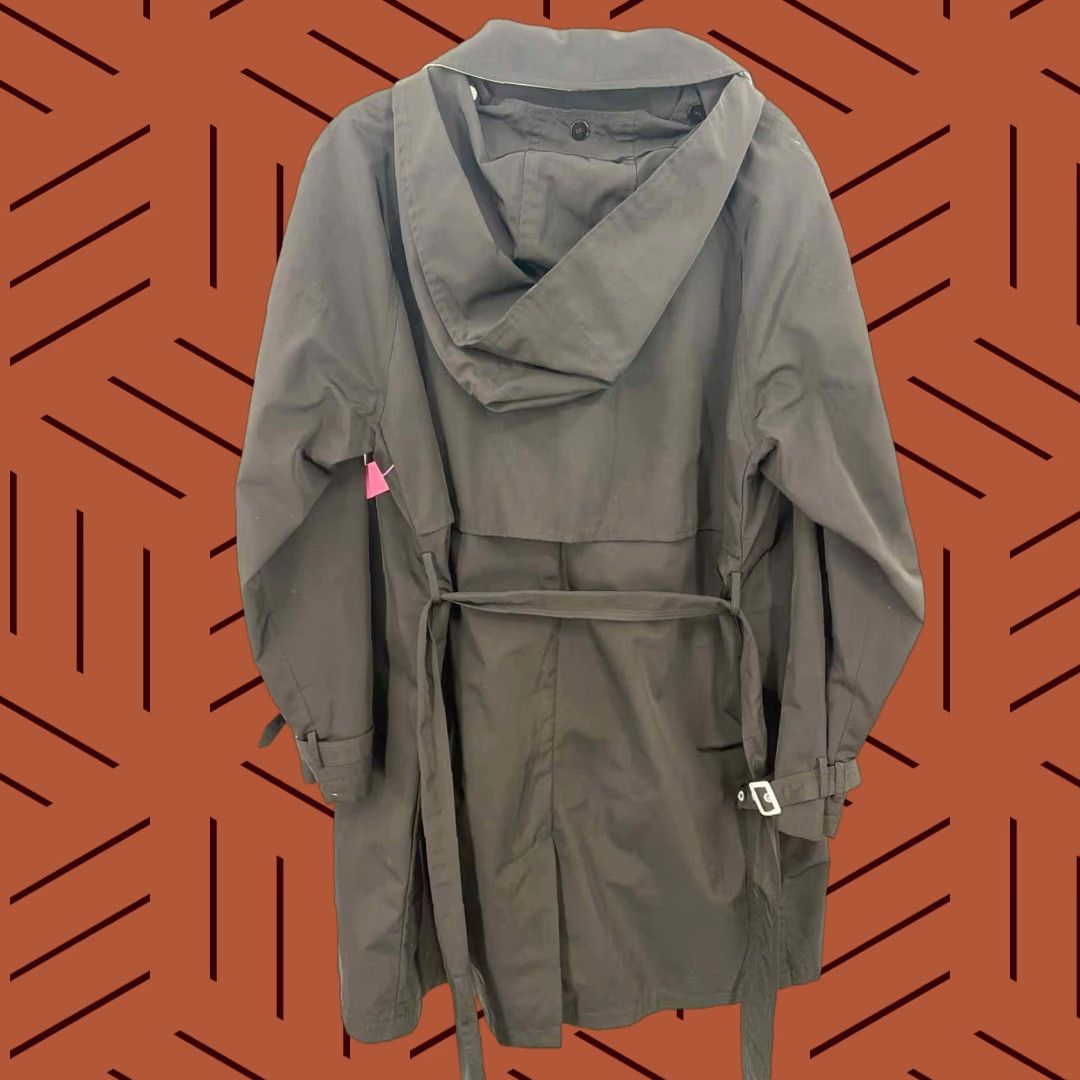 Vintage Pre-Owned Jane Post Black Size Large Hooded Trench Coat Size L / US 10 / IT 46 - 1 Thumbnail