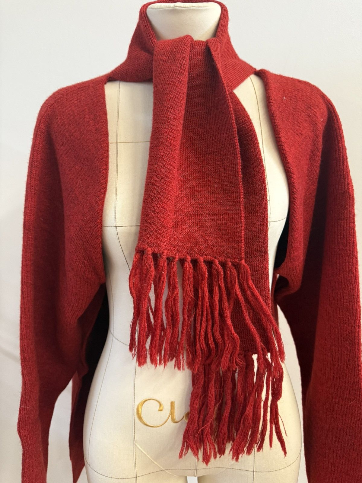 Maison Margiela MAISON MARGIELA SS17 100% Wool Scarf-Neck Cardigan — Size L Size L / US 10 / IT 46 - 7 Thumbnail
