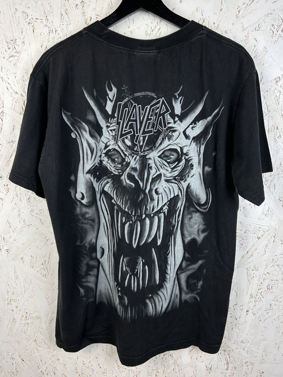 Band Tees Vintage Slayer Root Of All Evil Allover Print AOP T-Shirt Size US XL / EU 56 / 4 - 4 Thumbnail