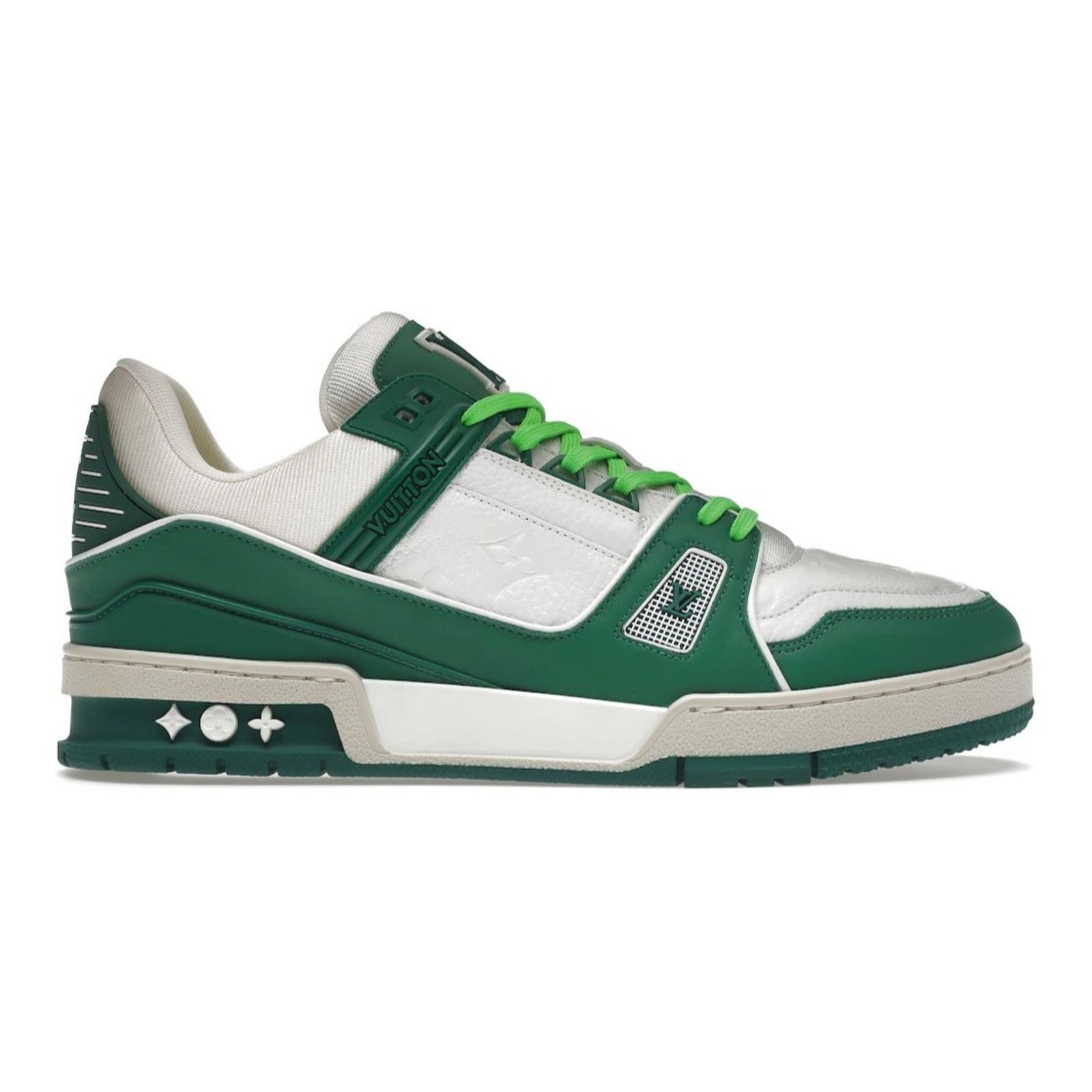 Louis Vuitton Louis Vuitton Green White Empreinte Leather Low Top Size US 10 / EU 43 - 1 Thumbnail