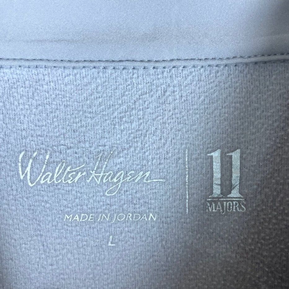 Vintage Walter Hagen Mens Jacket Gray 11 Majors 1/4 Zip Mock Neck Performance Large Size US L / EU 52-54 / 3 - 6 Thumbnail