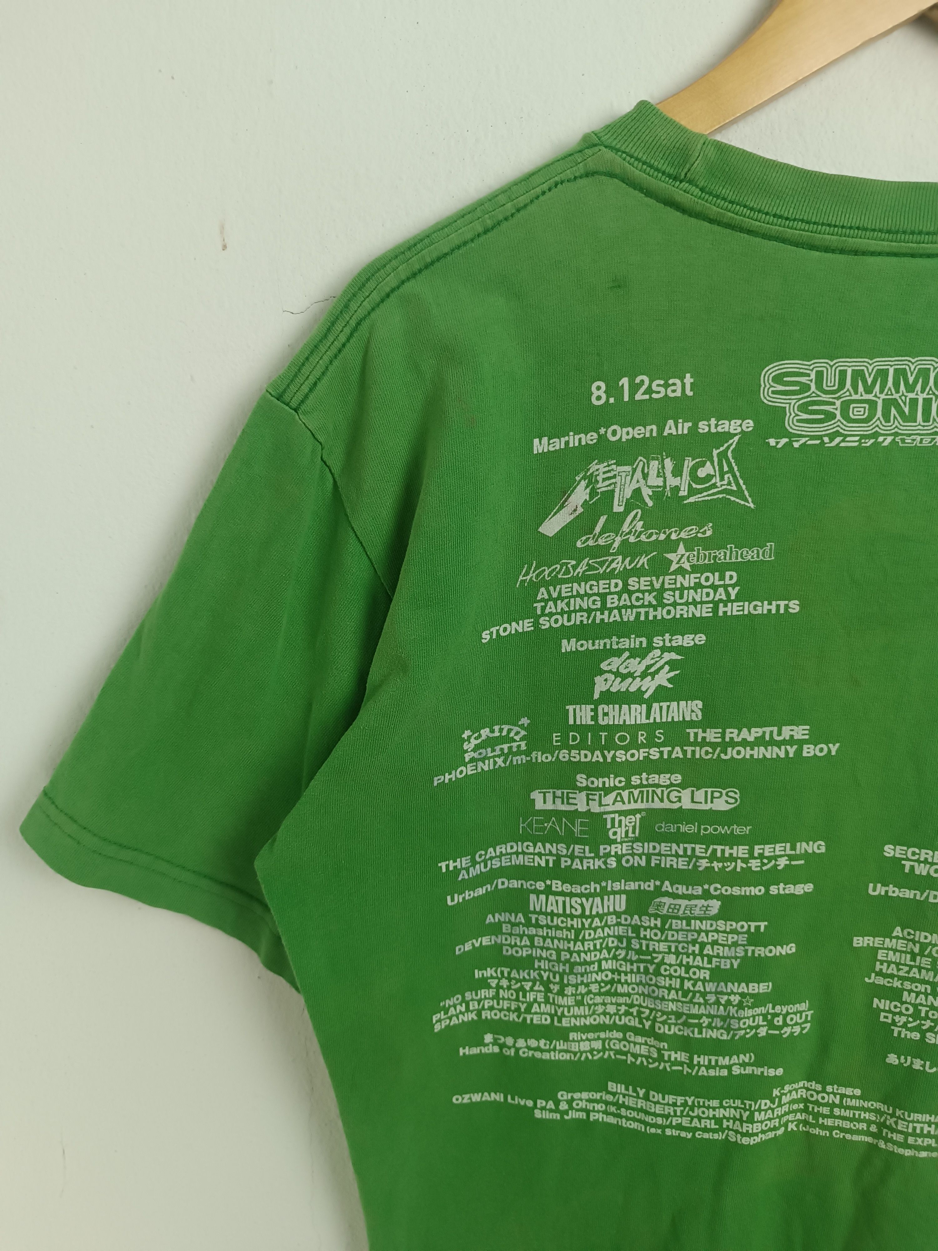 Band Tees VINTAGE '07 SUMMERSONIC FEST JAPAN metallica deftones arctic Size US L / EU 52-54 / 3 - 13 Thumbnail