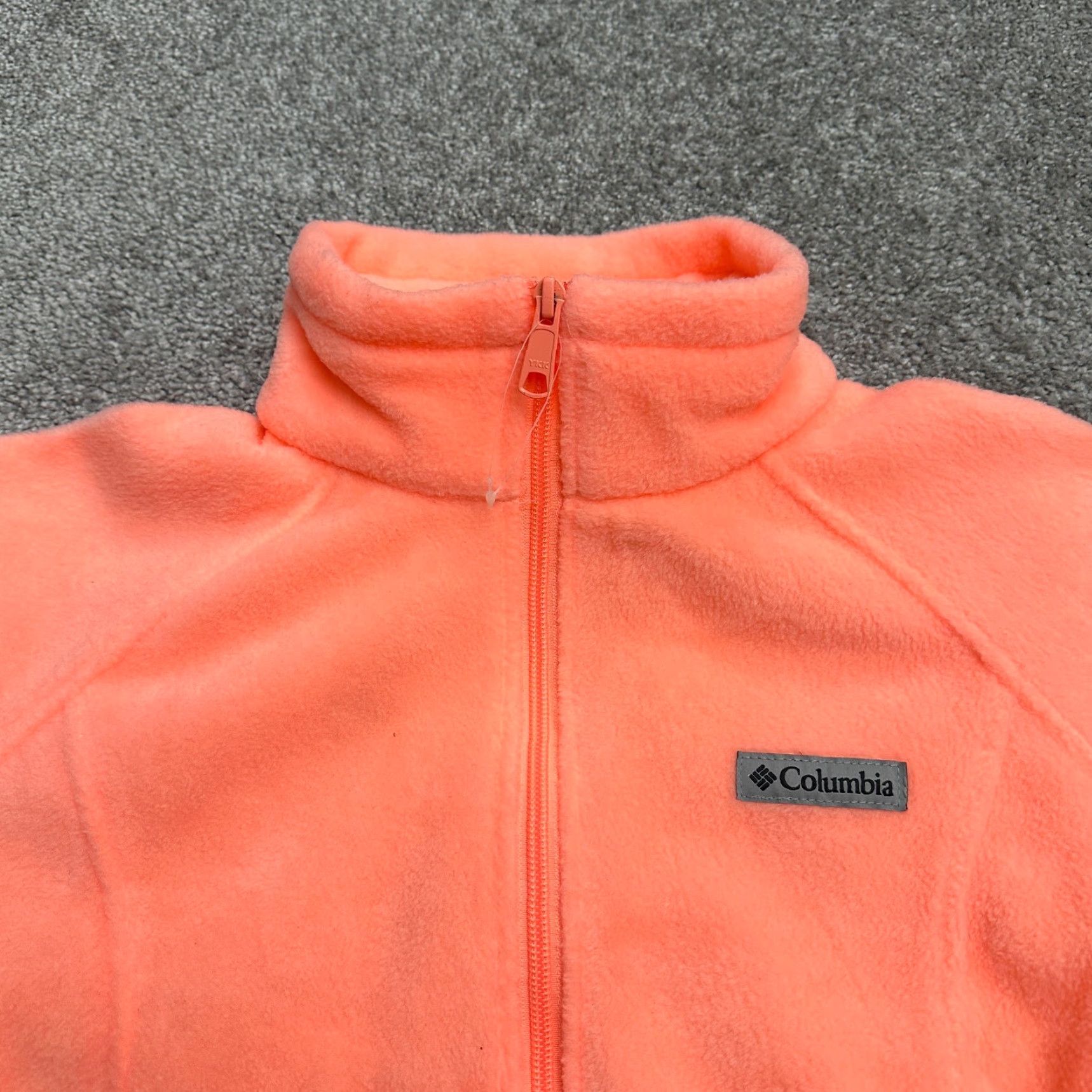 Vintage Columbia Benton Springs Fleece Jacket Womens Medium Orange Full Zip Outdoor Hike Size M / US 6-8 / IT 42-44 - 3 Thumbnail