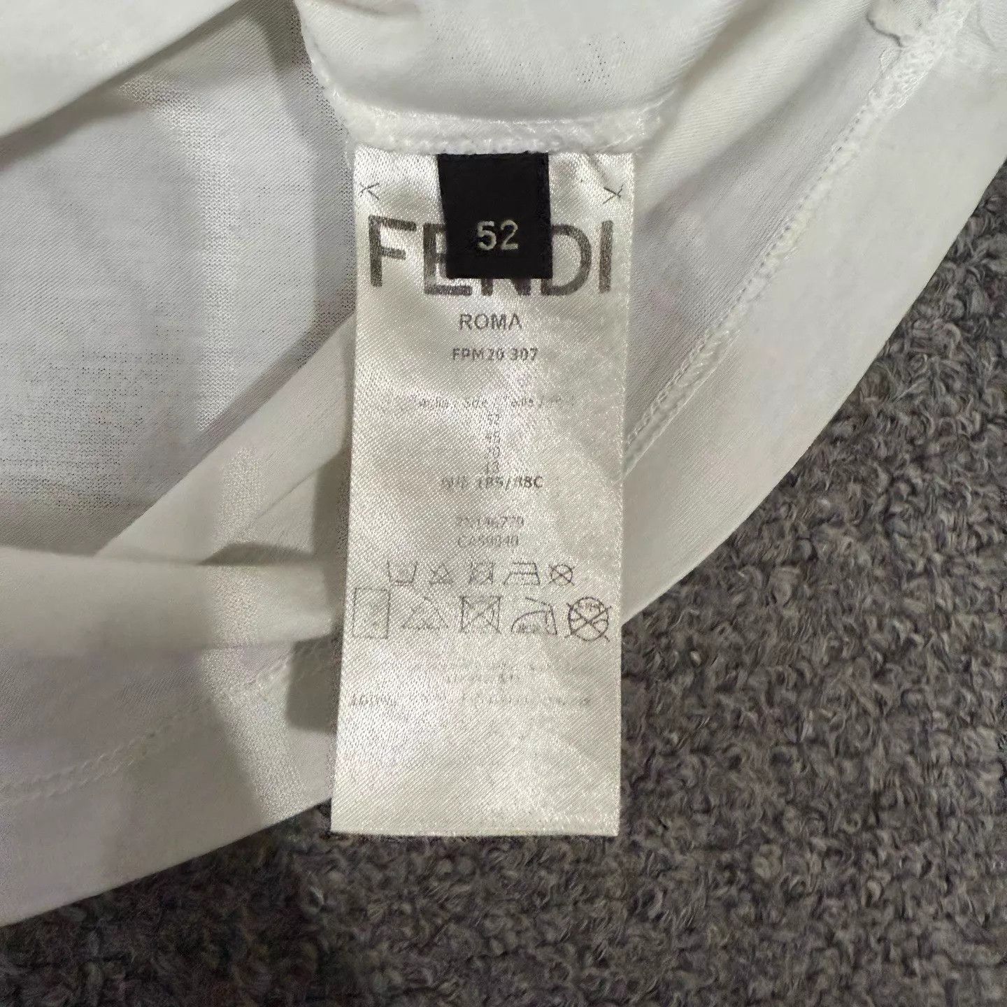 Fendi FENDI White Embroidered SS 52 99 New Size US L / EU 52-54 / 3 - 4 Thumbnail