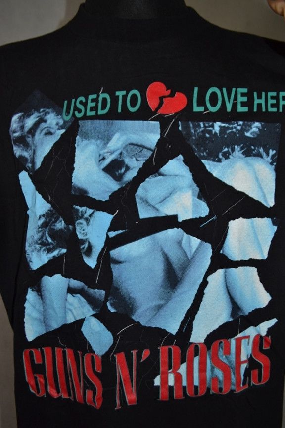 Band Tees Vintage 1989 Guns N Roses Used to Love Her perfect t-shirt Size US L / EU 52-54 / 3 - 8 Thumbnail