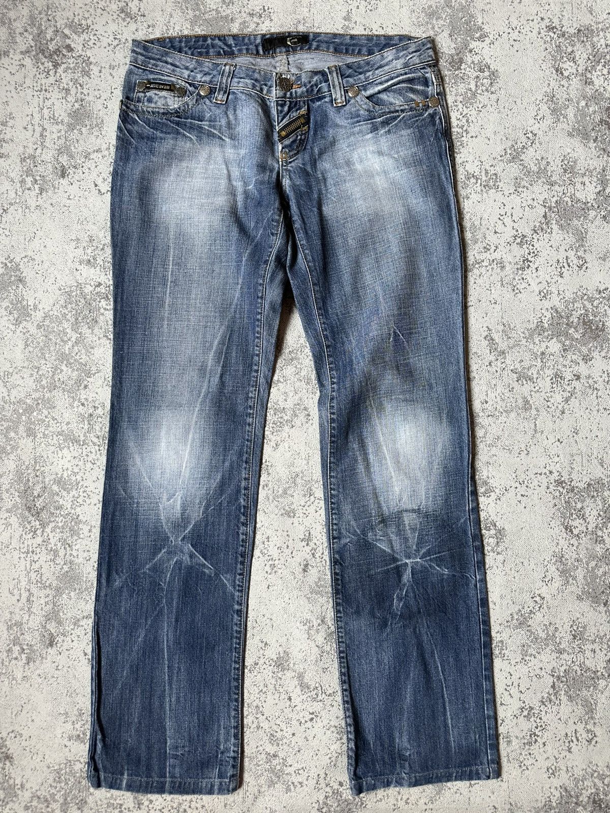 Just Cavalli Denim Just Cavalli Distressed Zipper Pocket Jeans Size US 30 / EU 46 - 3 Thumbnail