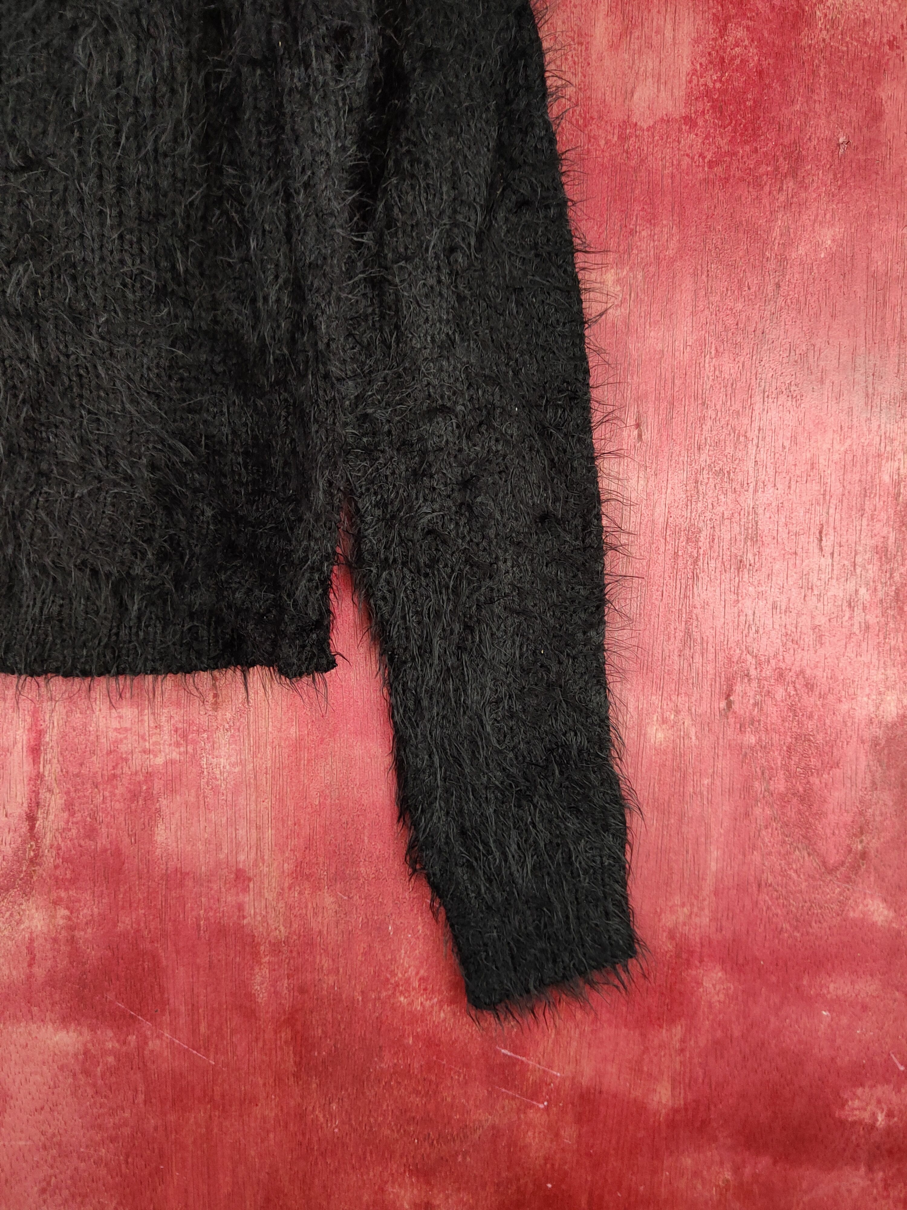 Japanese Brand × Vintage Topshop Black Shag Shaggy Fur Mohair Knitwear #S1911 Size S / US 4 / IT 40 - 6 Thumbnail