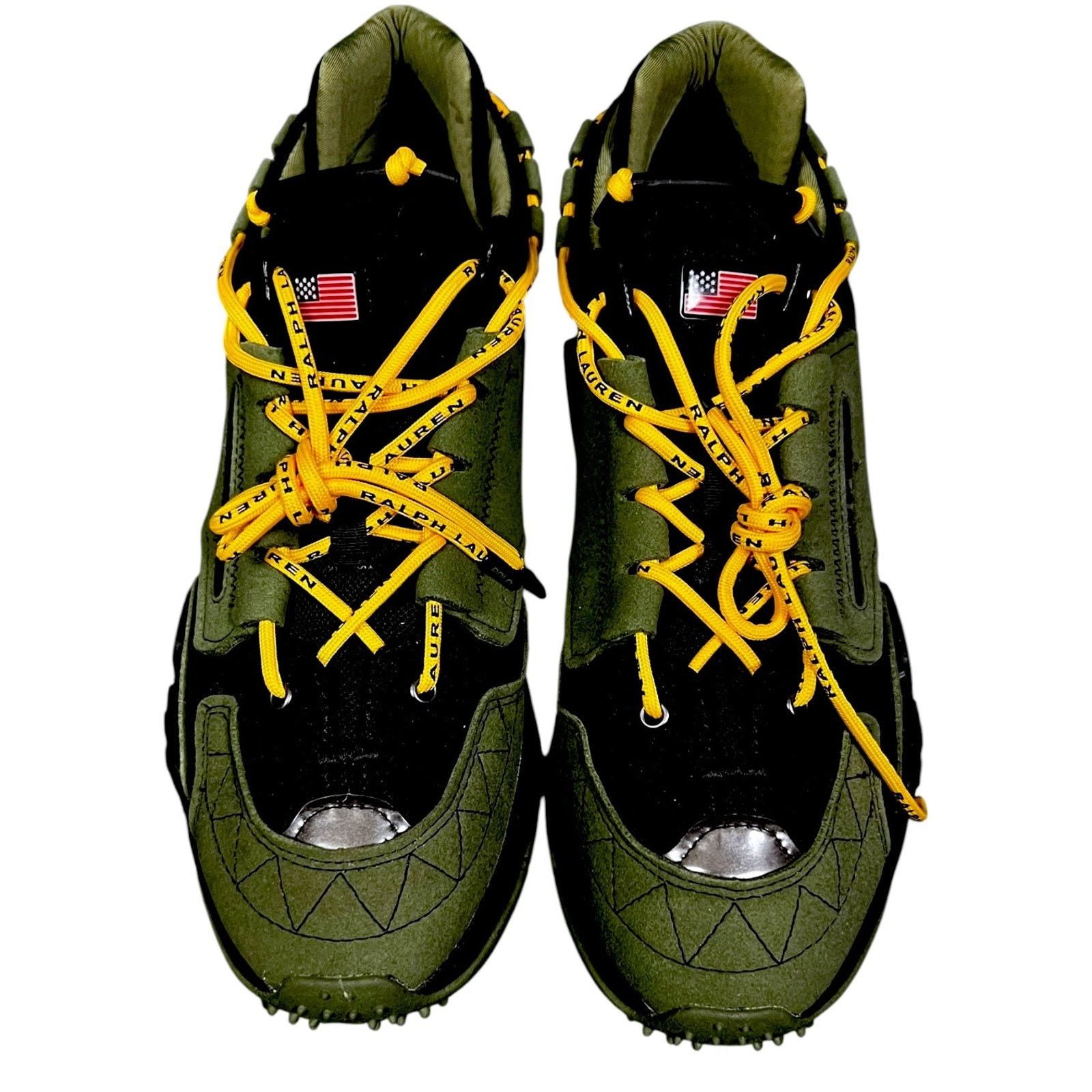 Polo Ralph Lauren Polo Sport RL PS200 Suede & Mesh Green Sneakers 11.5 $228 Size US 11.5 / EU 44-45 - 5 Thumbnail