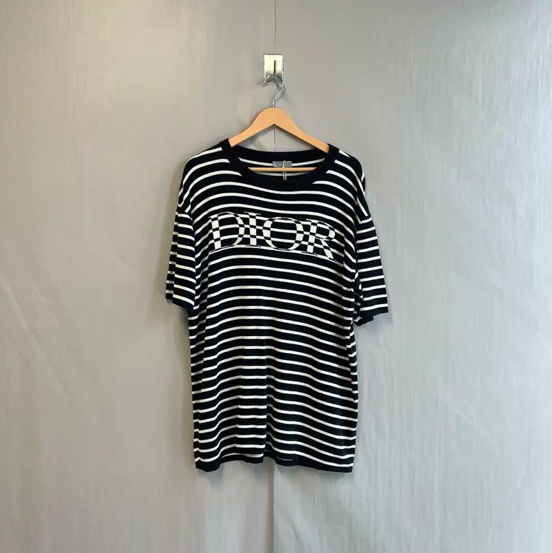 Dior Dior Striped Cotton Men's T-Shirt Size L 0089 Size US L / EU 52-54 / 3 - 1 Thumbnail