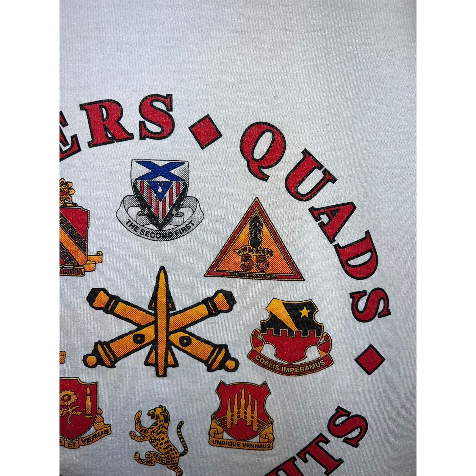 Fruit Of The Loom Vintage Army Shirt Dusters Quads Searchlights Vietnam 90s 3X Size US XXL / EU 58 / 5 - 4 Thumbnail