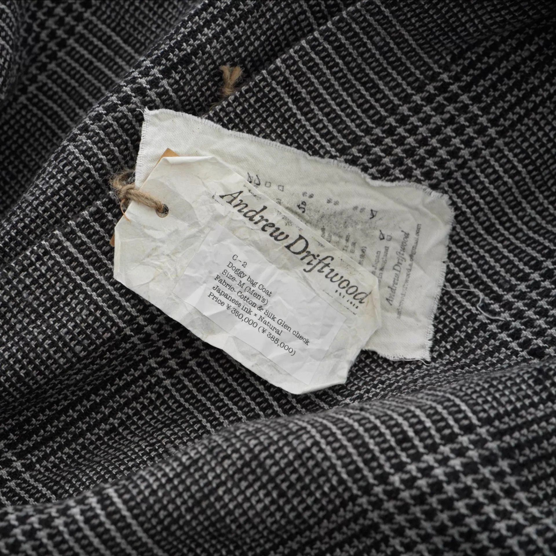 Andrew Andrew Driftwood Doggy Bag Glen Check M Black×Natural New Size US M / EU 48-50 / 2 - 4 Thumbnail