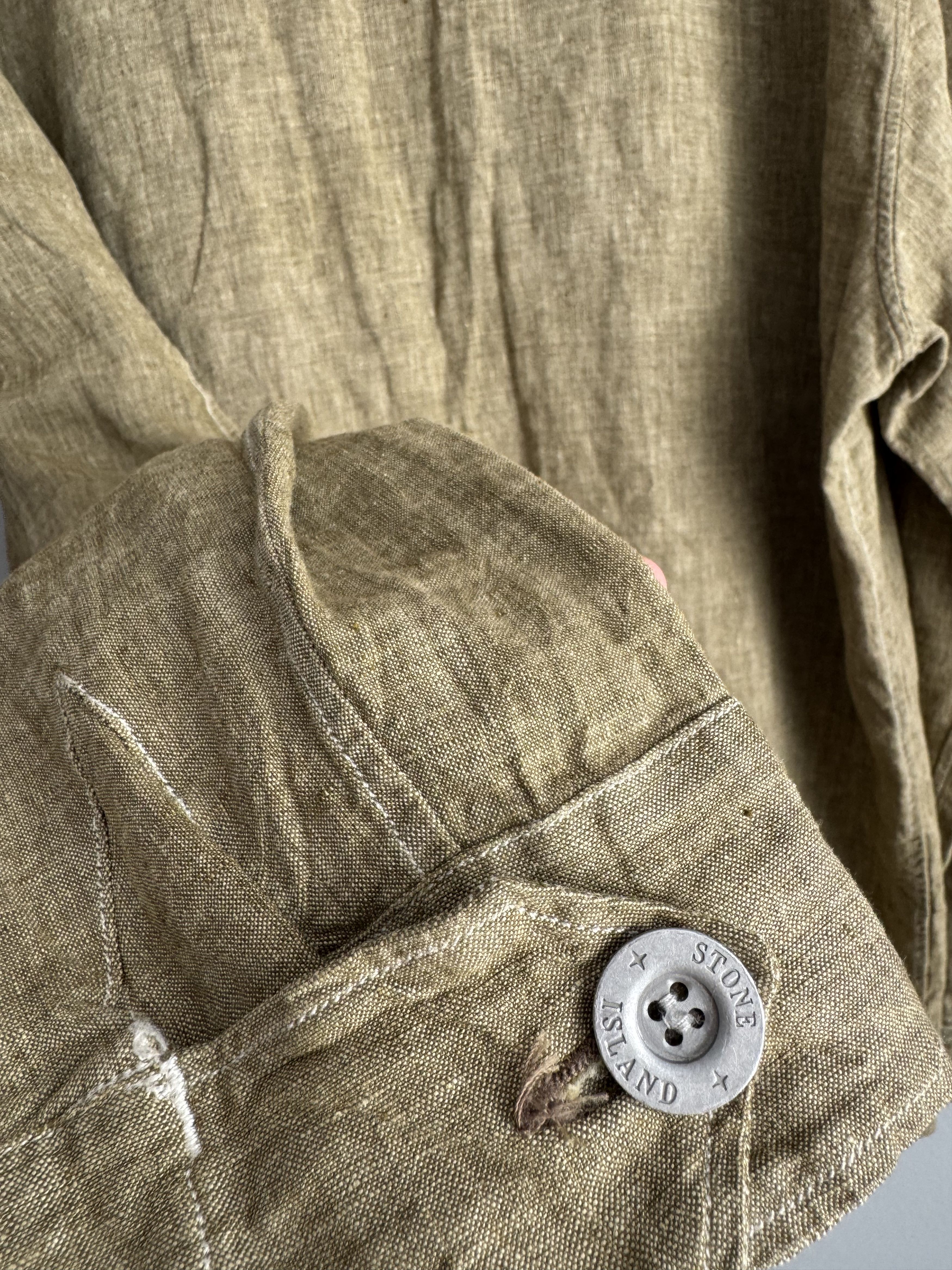 Stone Island RARE Stone Island 90s Compact Flax Linen Jacket Garment Dyed Size US L / EU 52-54 / 3 - 10 Thumbnail