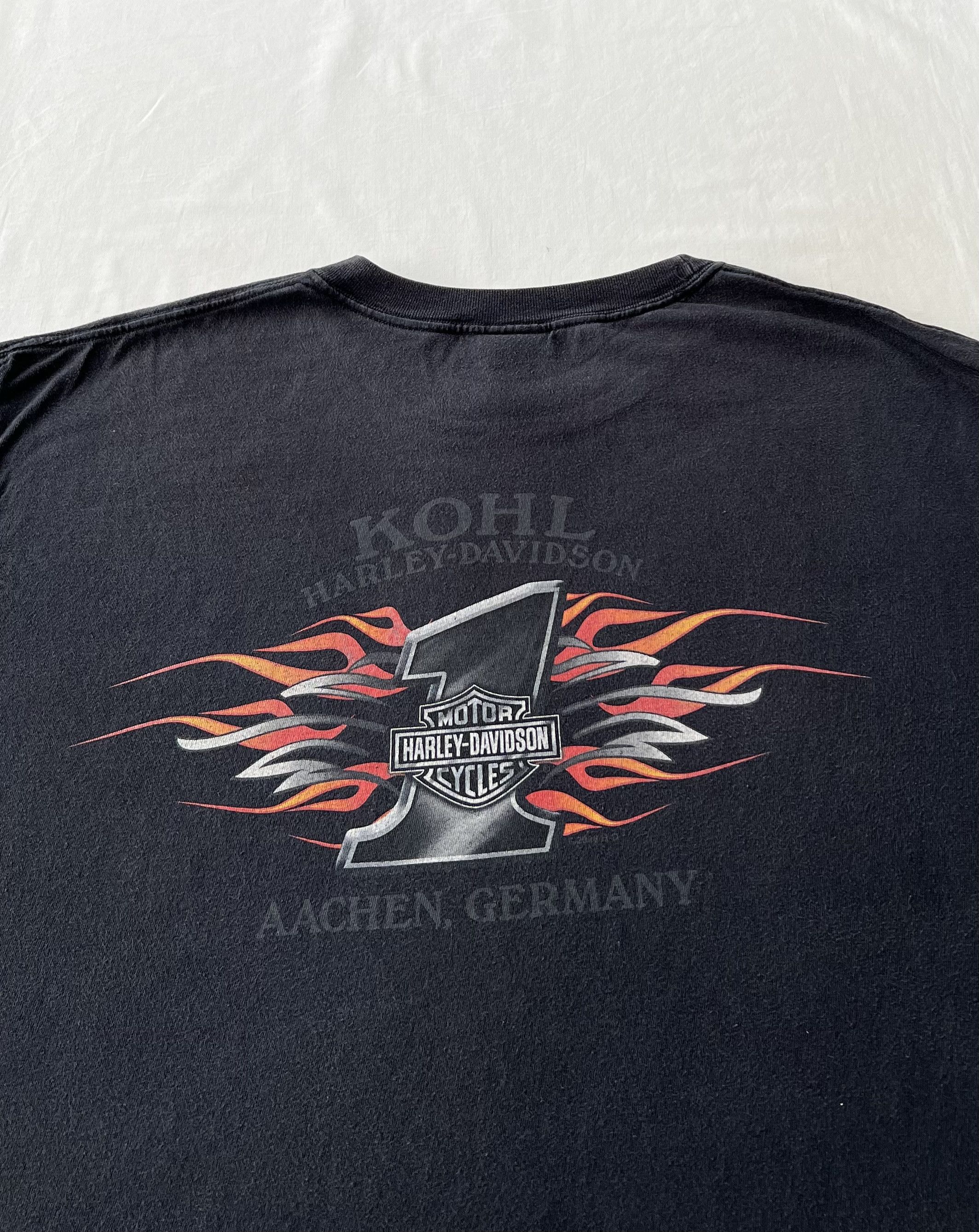 Harley Davidson Vintage 2006 Harley Davidson Motorcycle Fire Flame T-shirt Size US XL / EU 56 / 4 - 14 Thumbnail