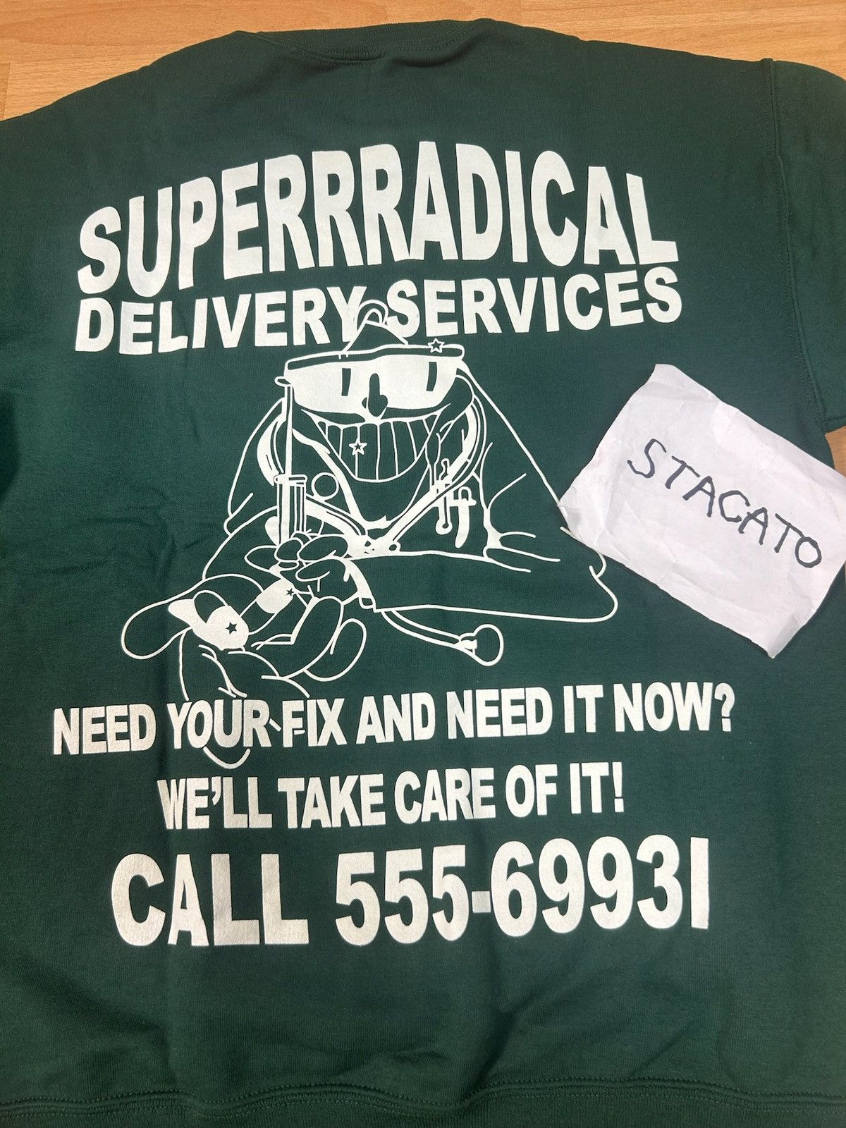 Superrradical × Tyler Grosso Superrradical Tyler Grosso Delivery Crewneck Green Size US S / EU 44-46 / 1 - 7 Thumbnail