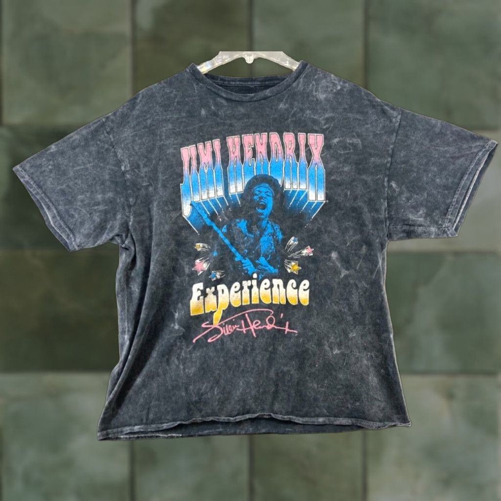 Vintage Jimi Hendrix Rock Band T-Shirt Large Gray Short Sleeve Womens Size L / US 10 / IT 46 - 1 Thumbnail