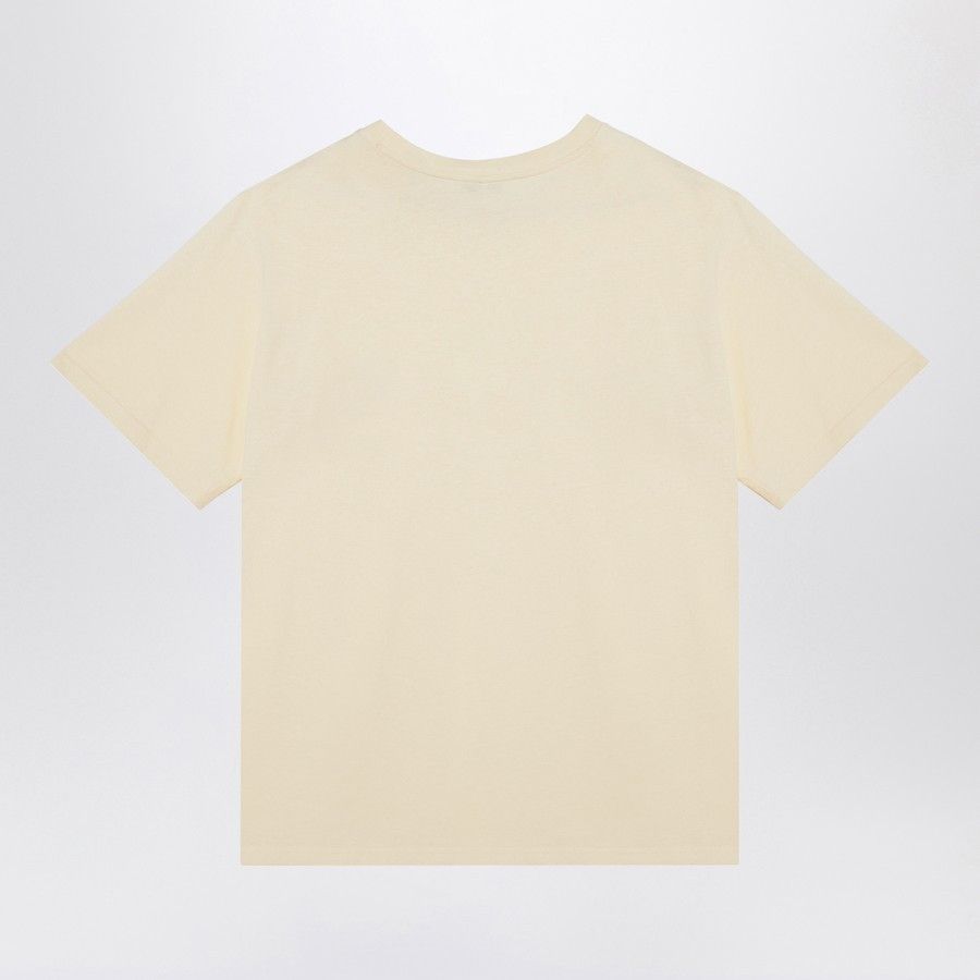 Wales Bonner o1d2blof1025 Cotton T-Shirt in Light Yellow Size US XL / EU 56 / 4 - 2 Thumbnail