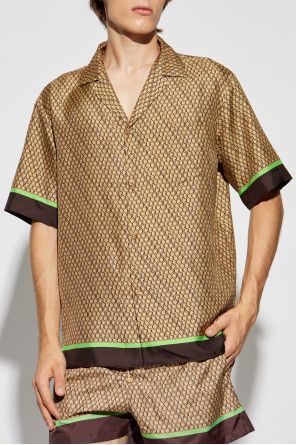 Gucci o1loc1c1125 787257 Print Silk Bowling Shirt in Multicolor Size US M / EU 48-50 / 2 - 3 Thumbnail