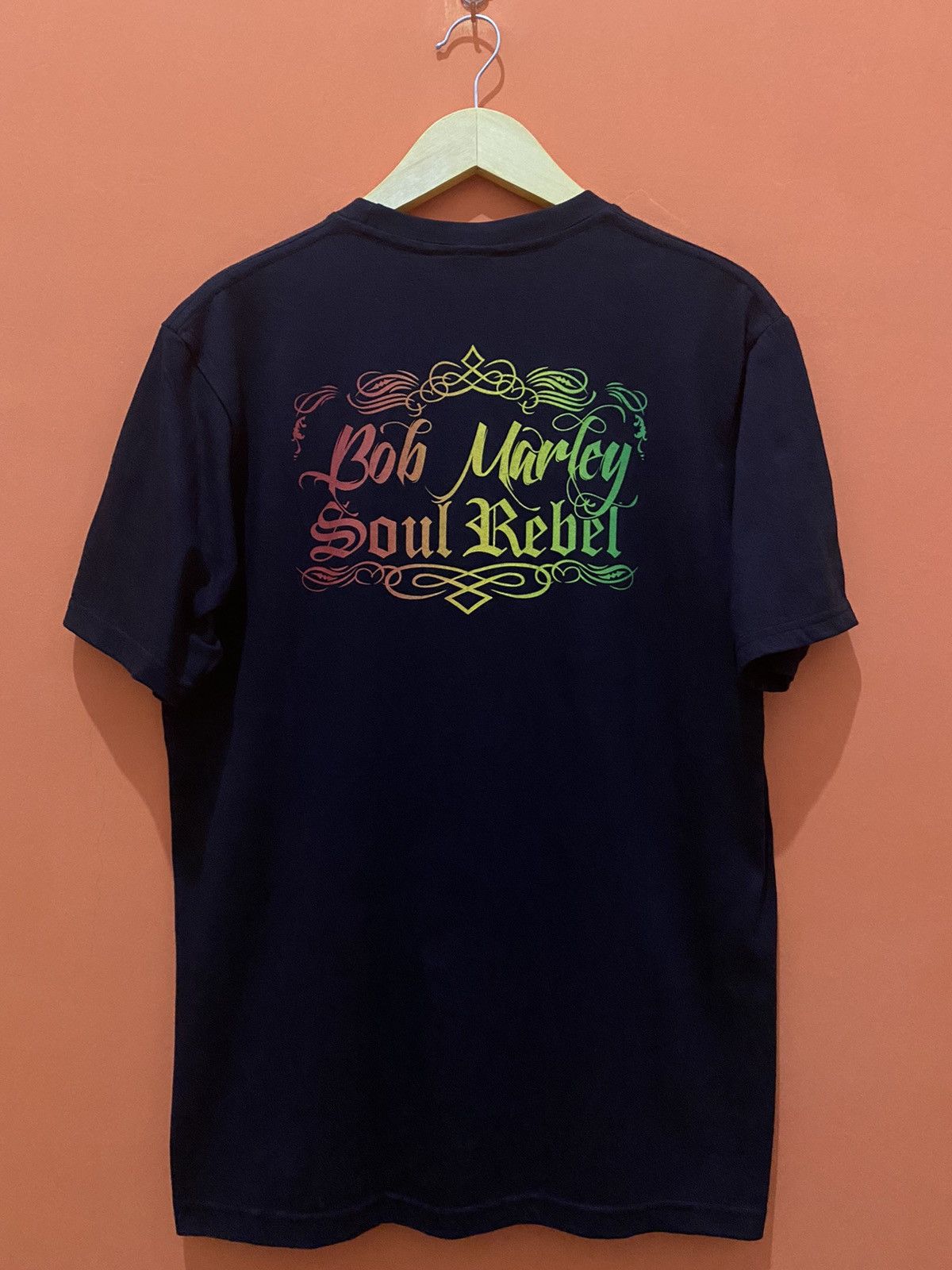 Bob Marley × Rap Tees × Vintage 🔥RARE🔥 Vintage boot Bob Marley Reggae Soul Rebel tee Size US L / EU 52-54 / 3 - 2 Thumbnail