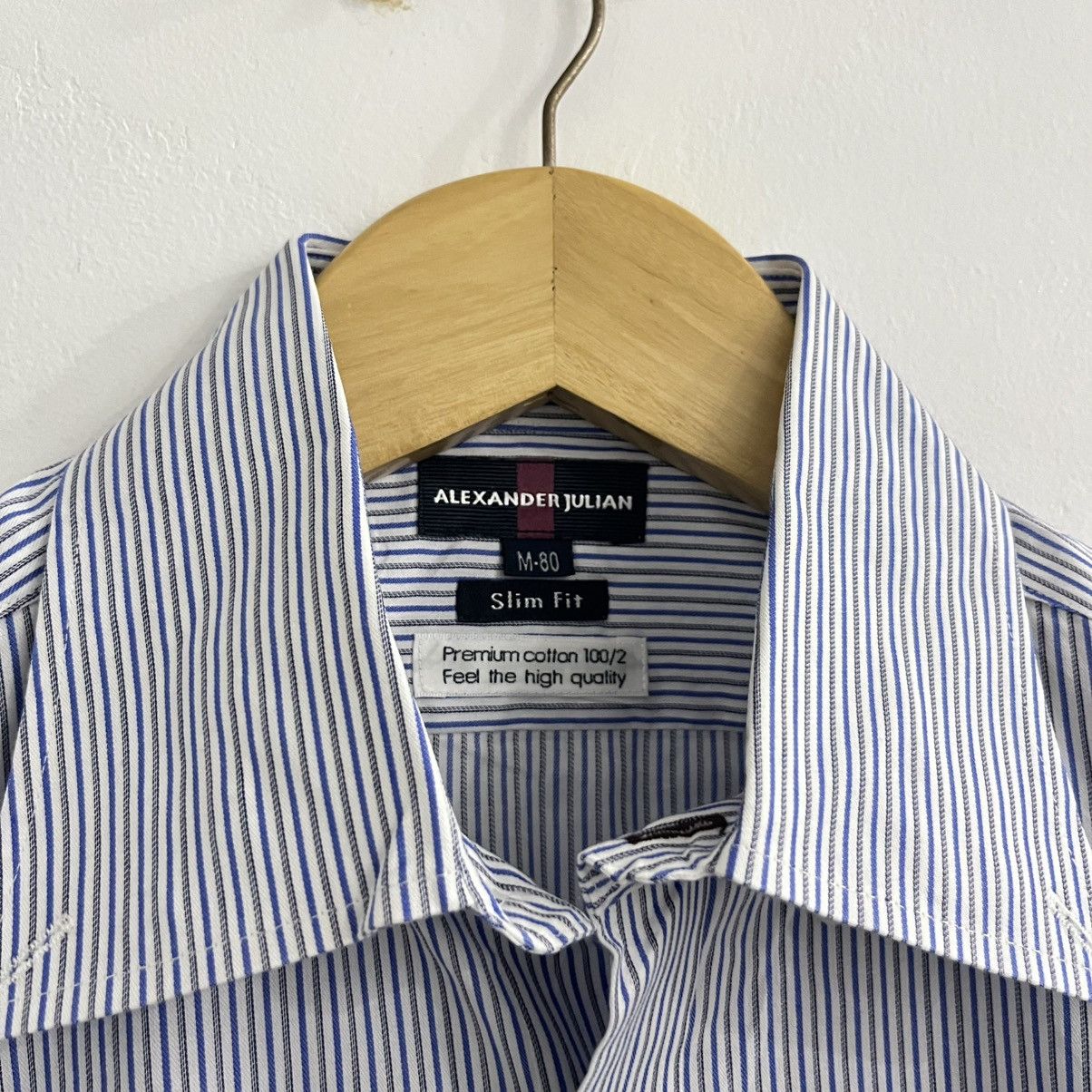 Alexander Julian Alexander Julian Formal Striped Slim Fit Button Up Size US M / EU 48-50 / 2 - 4 Thumbnail