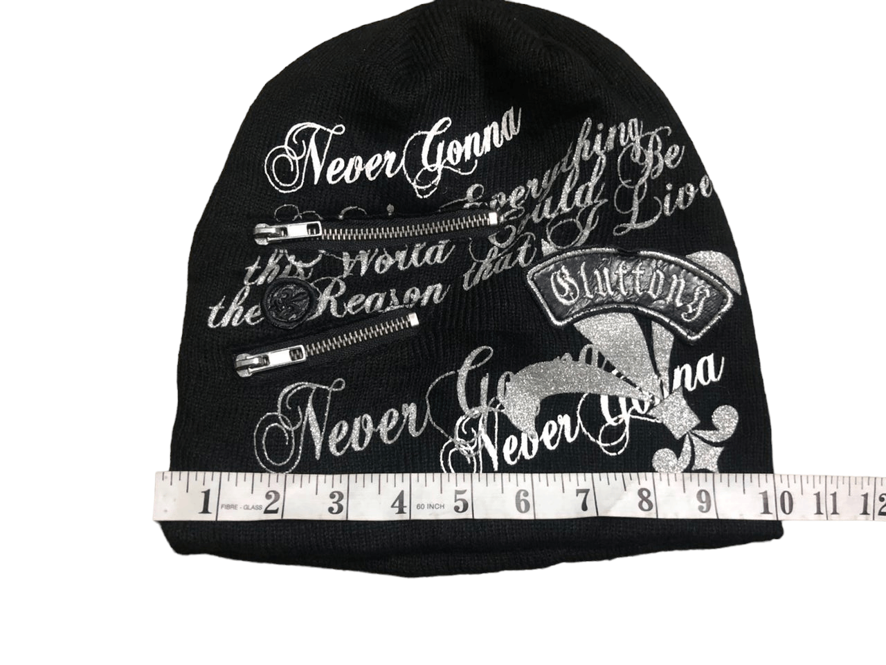 If Six Was Nine Japanese Brand Beanie Hats Full Print Punk Style Rare Design Size ONE SIZE - 7 Thumbnail