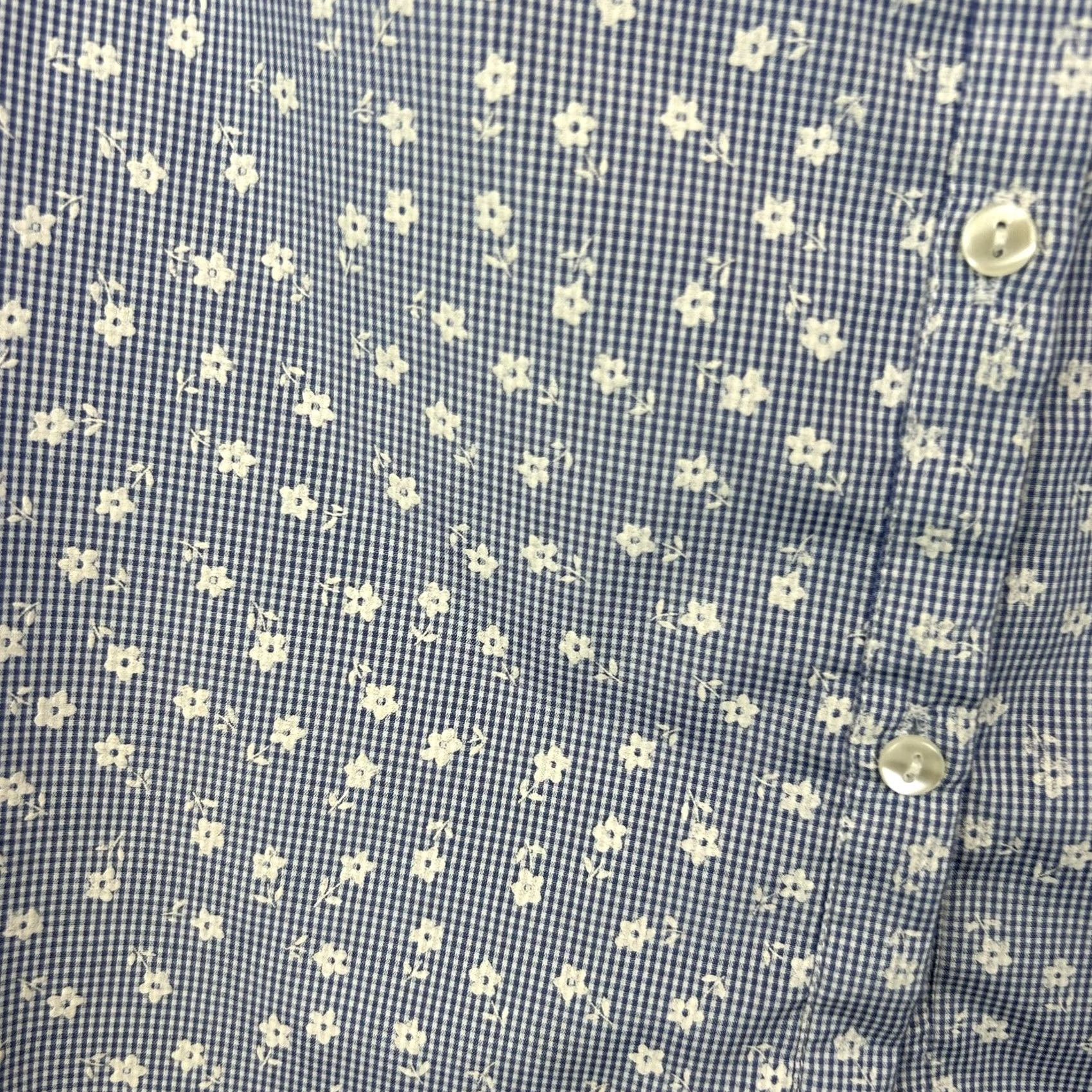 Vintage Love Notes Milkmaid Top Womens M Sleeveless Button-Up Floral Blue Shirt Size M / US 6-8 / IT 42-44 - 4 Thumbnail