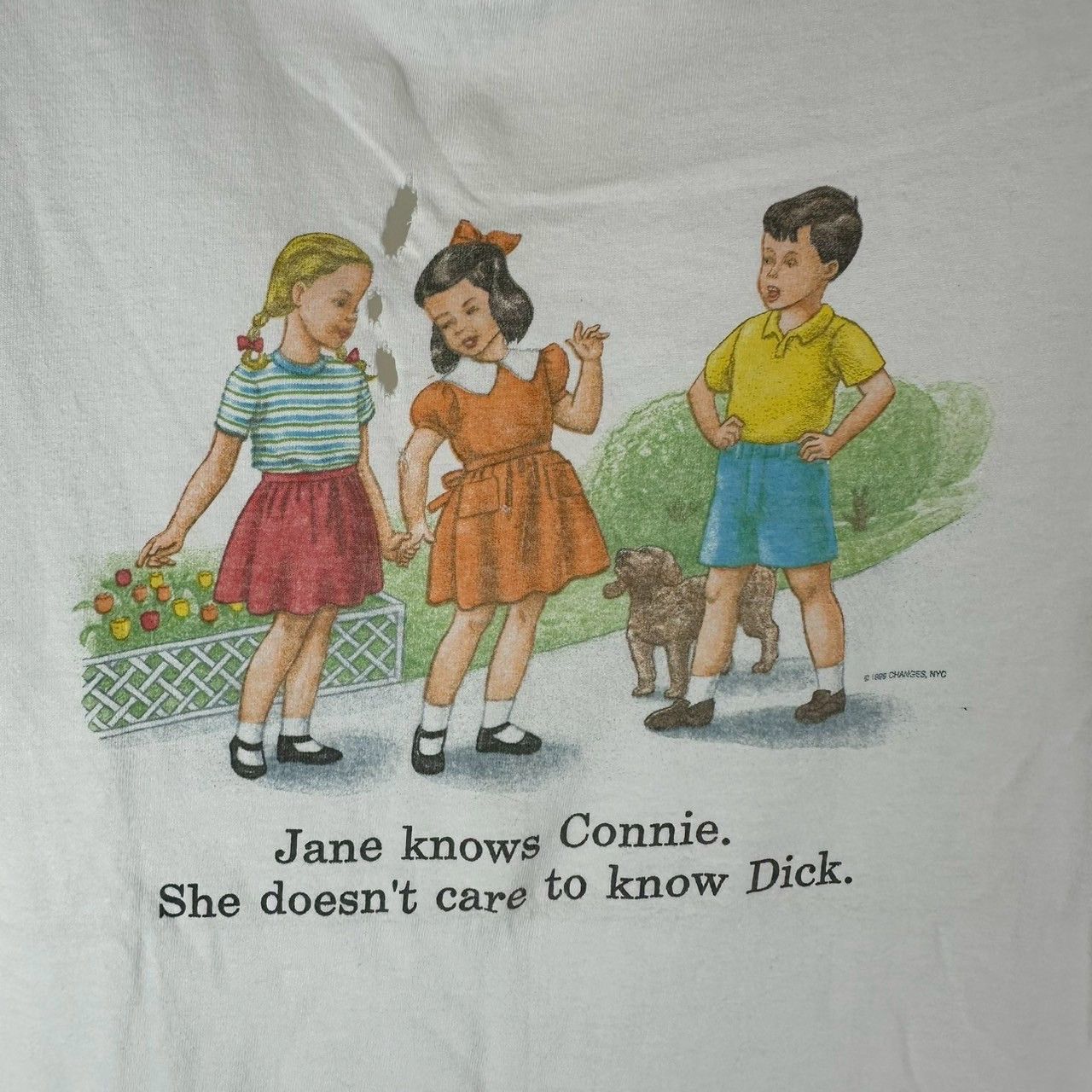 Vintage 1999 Jane Knows Connie. She Doesn't Care to Know Dick. Tee Size US L / EU 52-54 / 3 - 2 Thumbnail