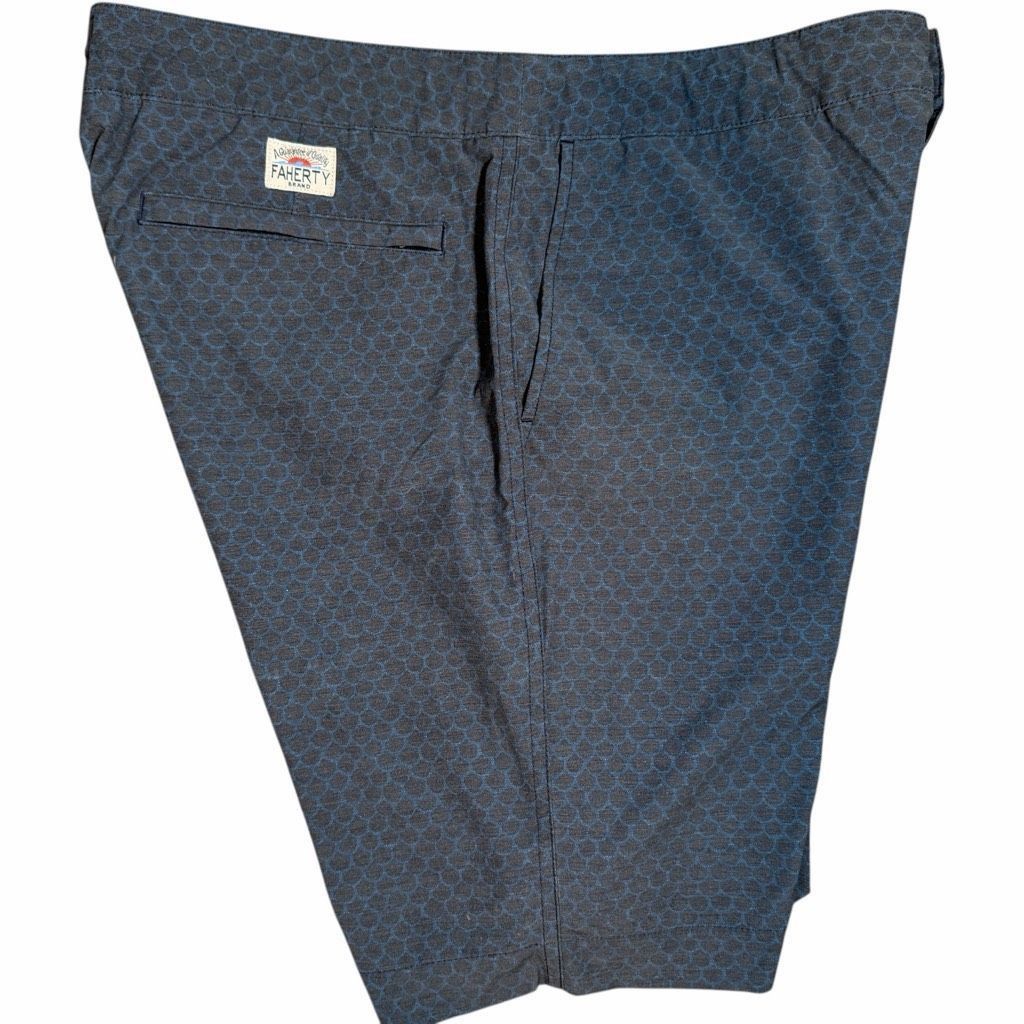 Faherty Faherty All Day Shorts Mens Size 33 9" Inseam Patterned Blue Size US 33 - 4 Thumbnail