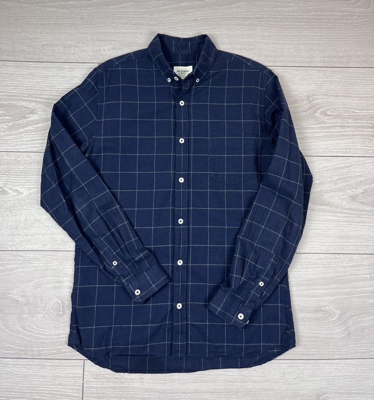 Other Octobre Editions Blue Navy Cotton Button Shirt Size US S / EU 44-46 / 1 - 2 Thumbnail