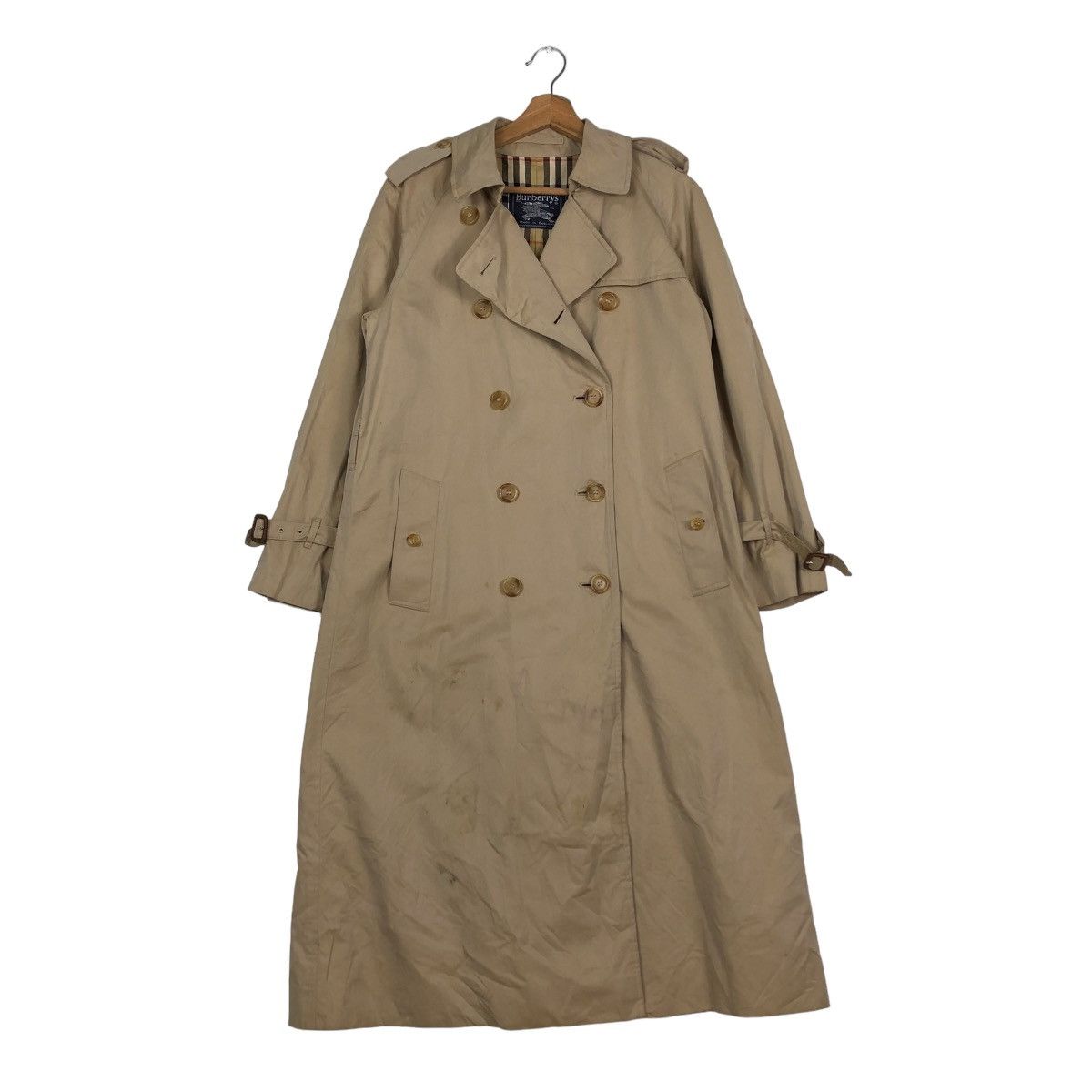 Burberry 🔥VINTAGE BURBERRYS MADE IN ENGLAND LONG JACKET TRENCH Size US S / EU 44-46 / 1 - 2 Thumbnail