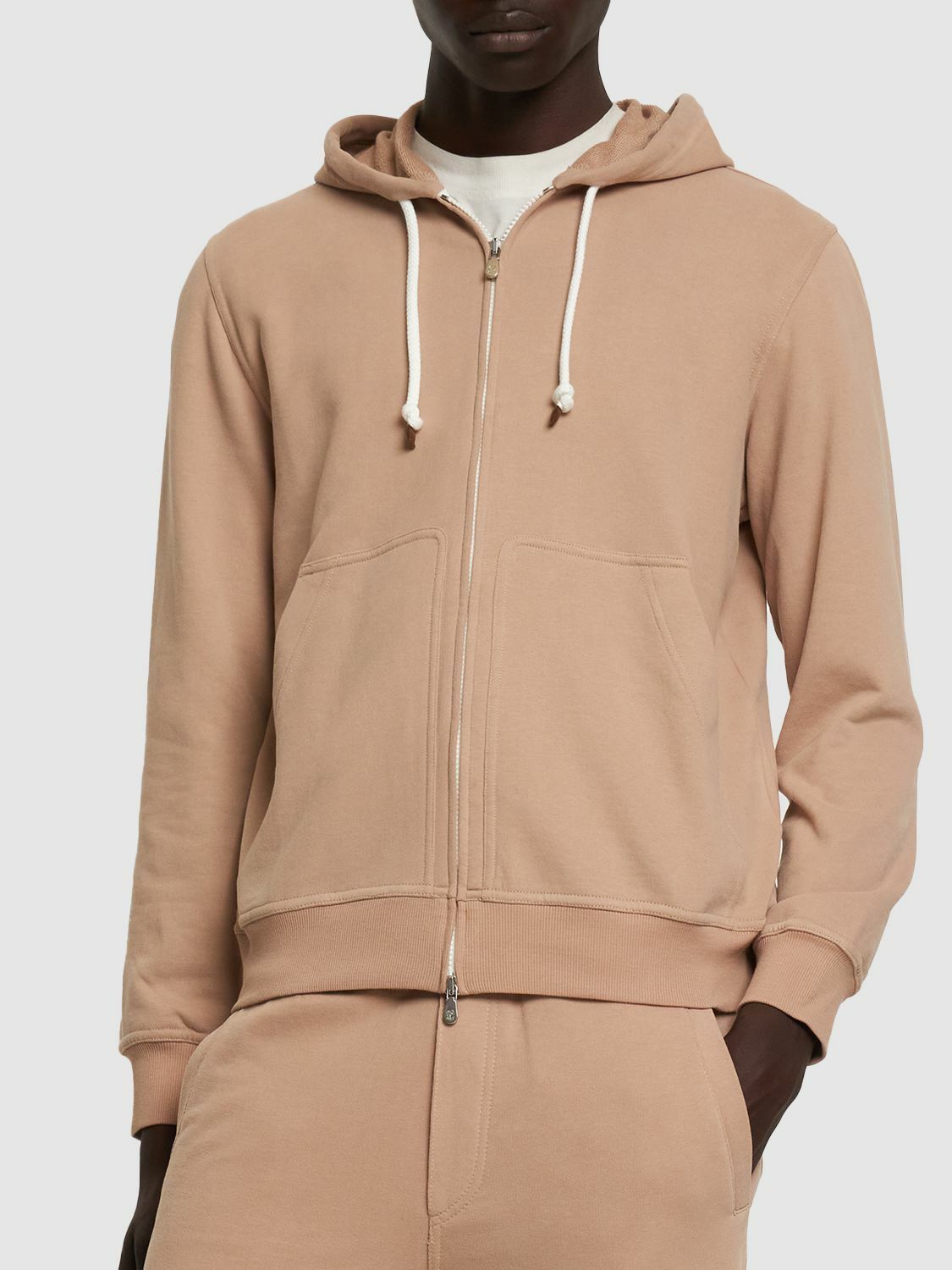 Brunello Cucinelli o1y0526 Hoodie in Camel Size US M / EU 48-50 / 2 - 3 Thumbnail