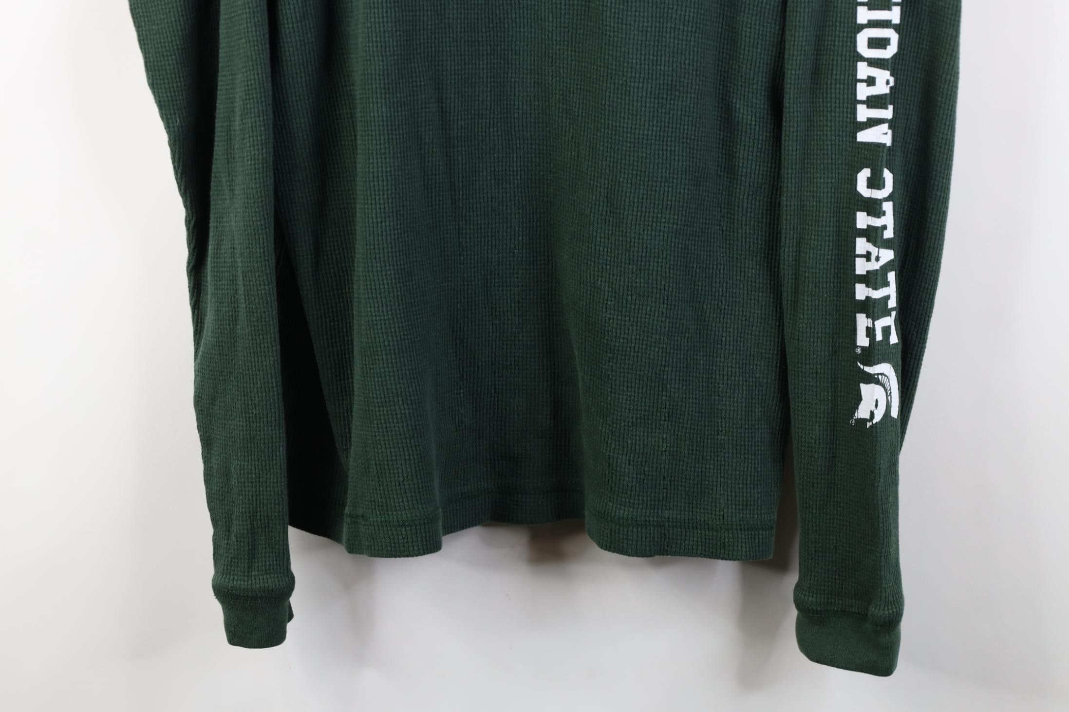 Vintage Vintage Michigan State University Thermal Knit T-Shirt Size US XL / EU 56 / 4 - 3 Thumbnail