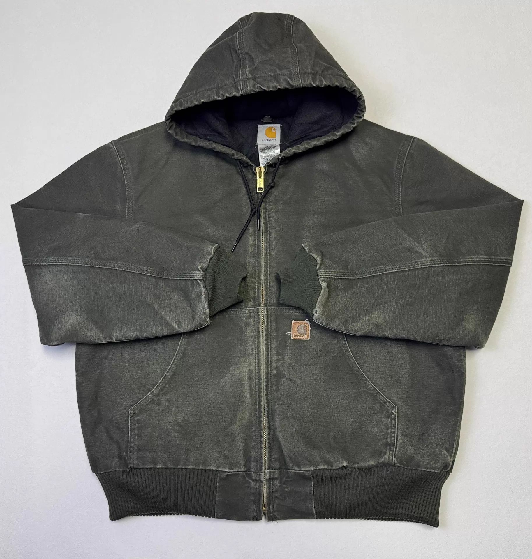 Carhartt Vintage Carhartt J130 Moss Green L Hooded Work Jacket Size US L / EU 52-54 / 3 - 1 Thumbnail