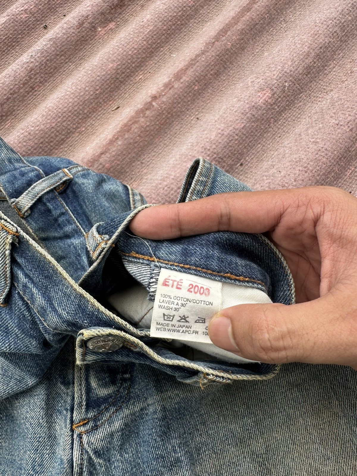 A.P.C. Vintage Distressed APC Selvegde Jeans Size US 33 - 4 Thumbnail